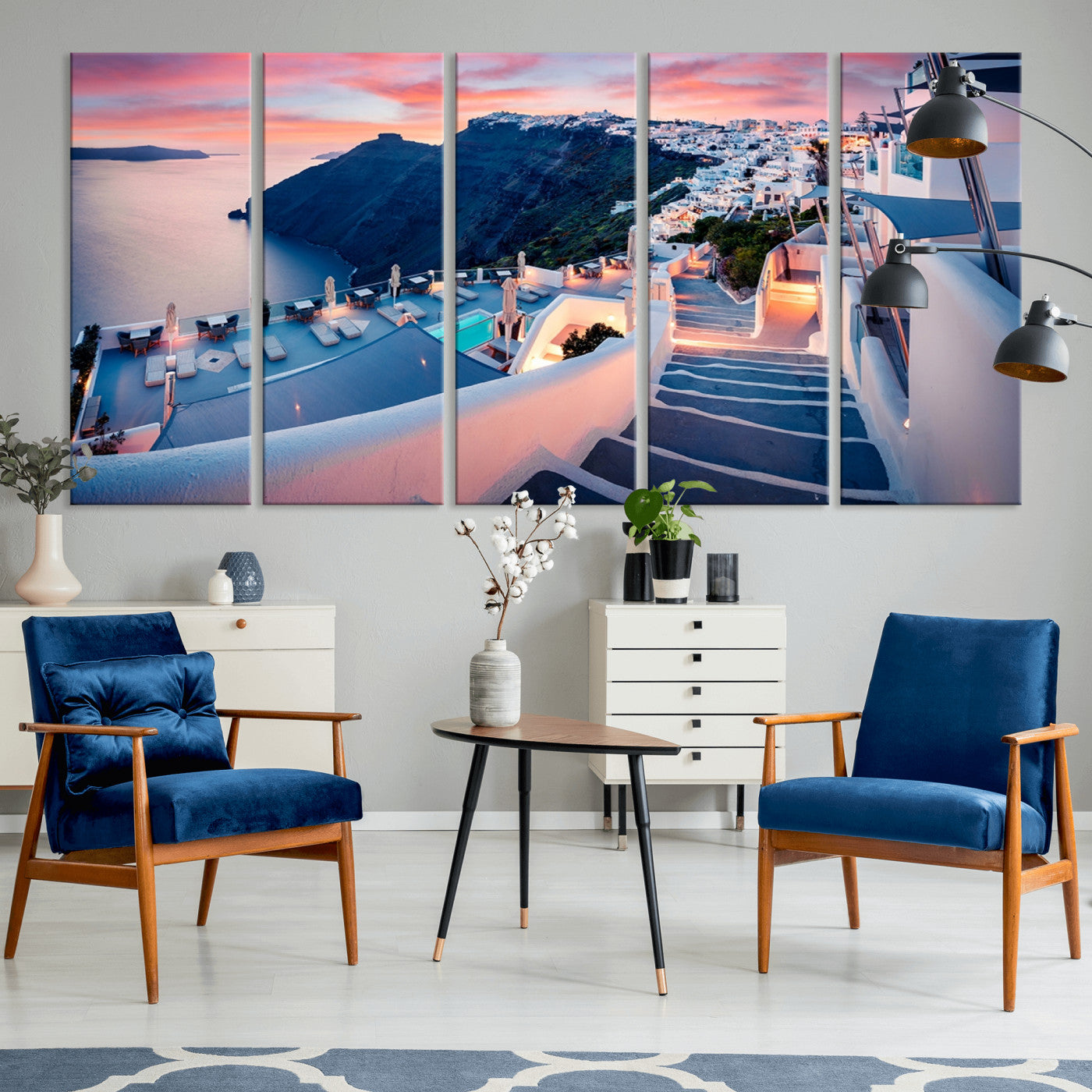 -Greece Santorini Wall Art Landscape Canvas Print