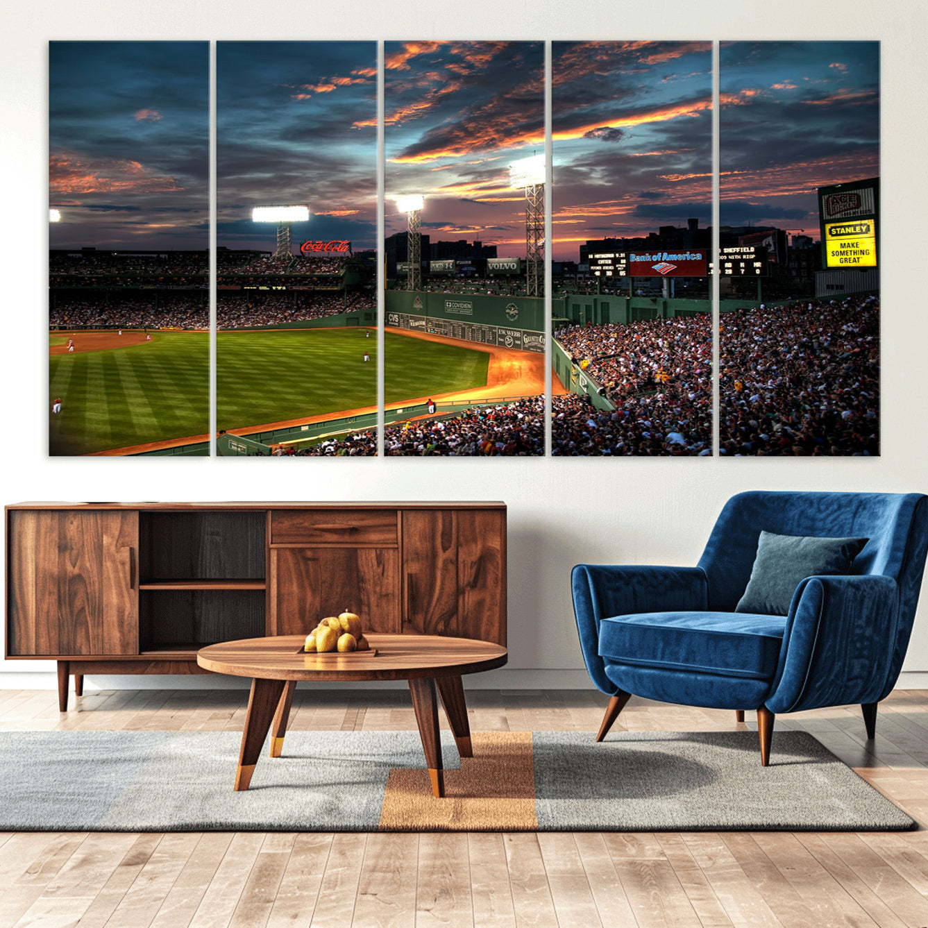 -Fenway Park Wall Art Canvas Print | Large Baseball Stadium Canvas Print for Boston Red Sox Fans |