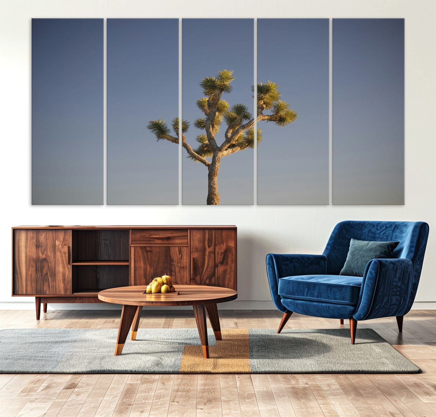 54552043-MGV-CV-36X24-Joshua Tree Wall Art Canvas Print – Framed Southwestern Desert Landscape Scene Natural Rustic Artwork for Home Office