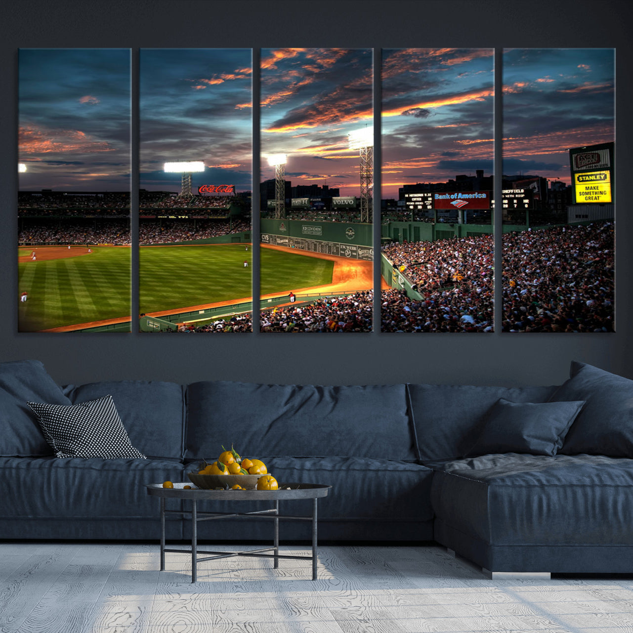 -Fenway Park Wall Art Canvas Print | Large Baseball Stadium Canvas Print for Boston Red Sox Fans |