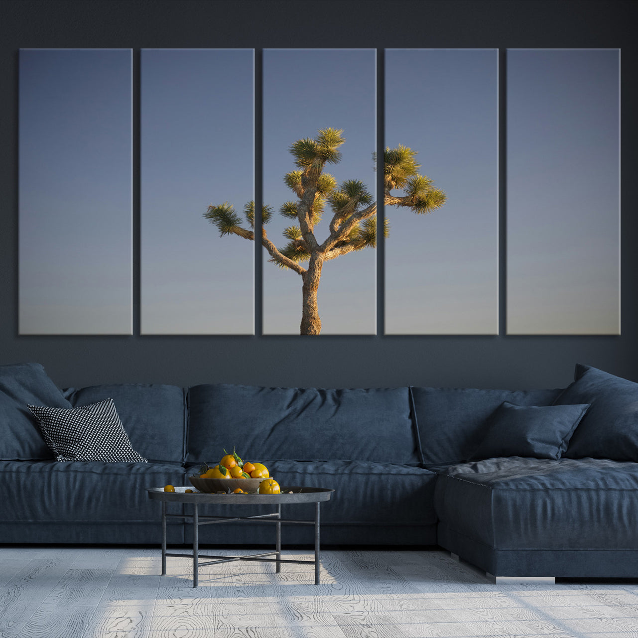 54552043-MGV-CV-36X24-Joshua Tree Wall Art Canvas Print – Framed Southwestern Desert Landscape Scene Natural Rustic Artwork for Home Office