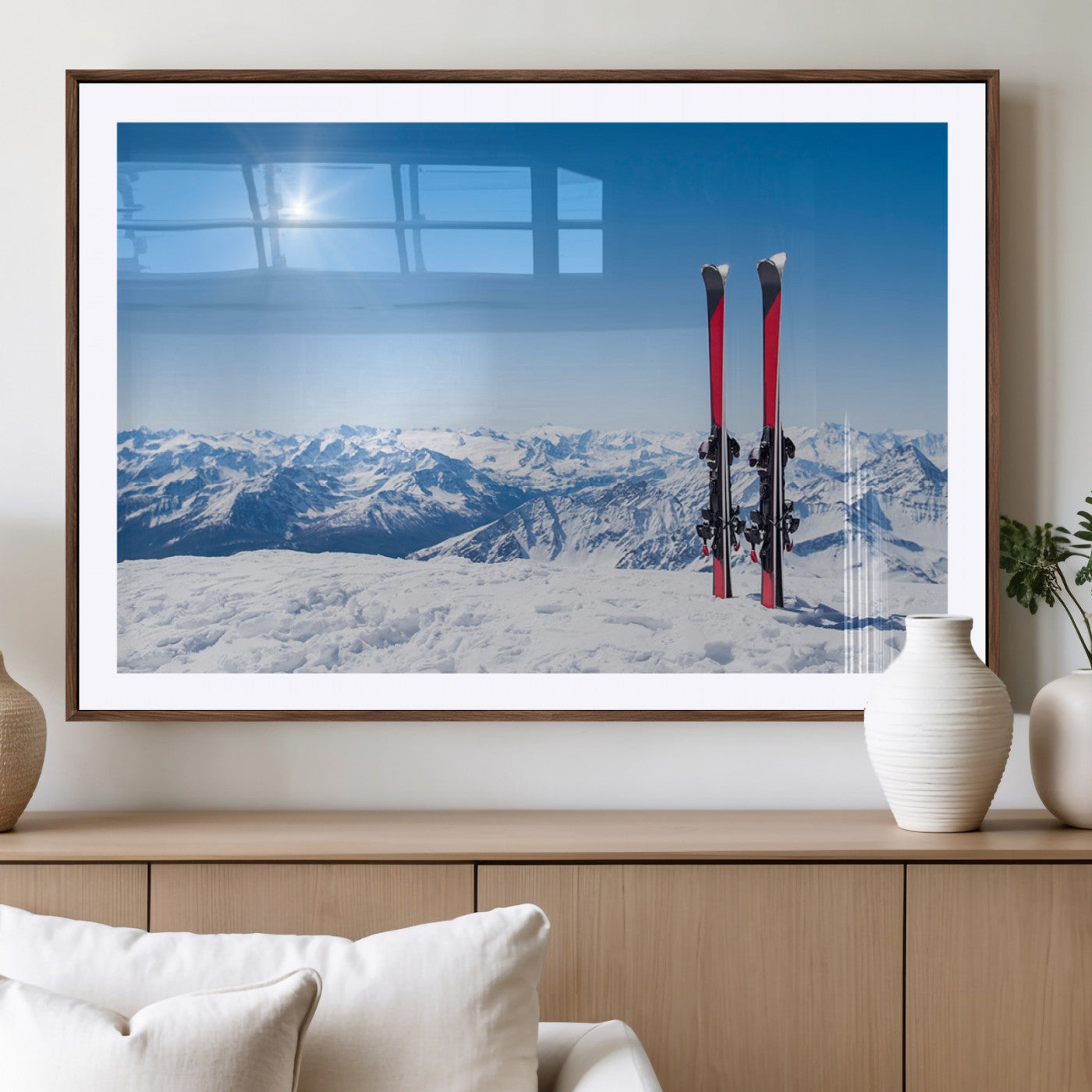 -Ski Season Snow Wall Art Canvas Print