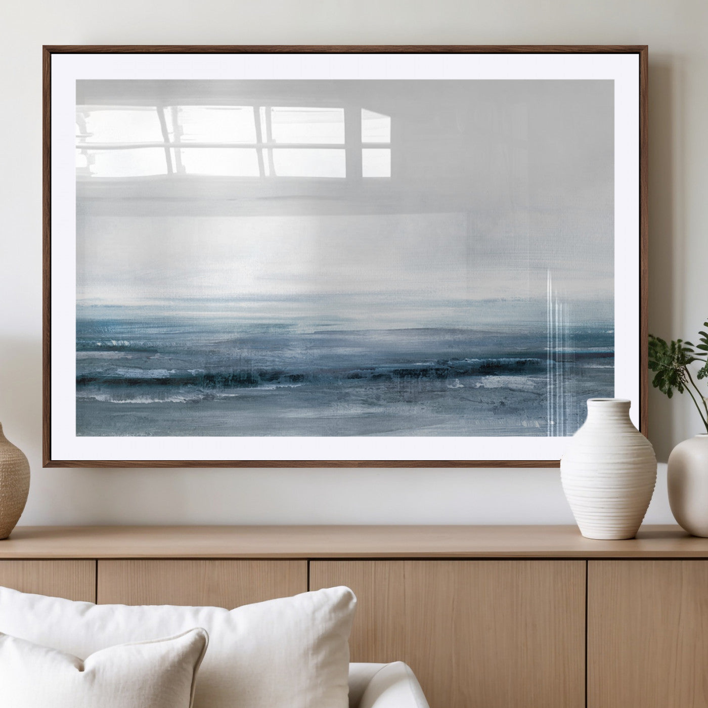 65702-MGV-CV-36X24-Blue Ocean Abstract Artwork Wall Art Canvas Print
