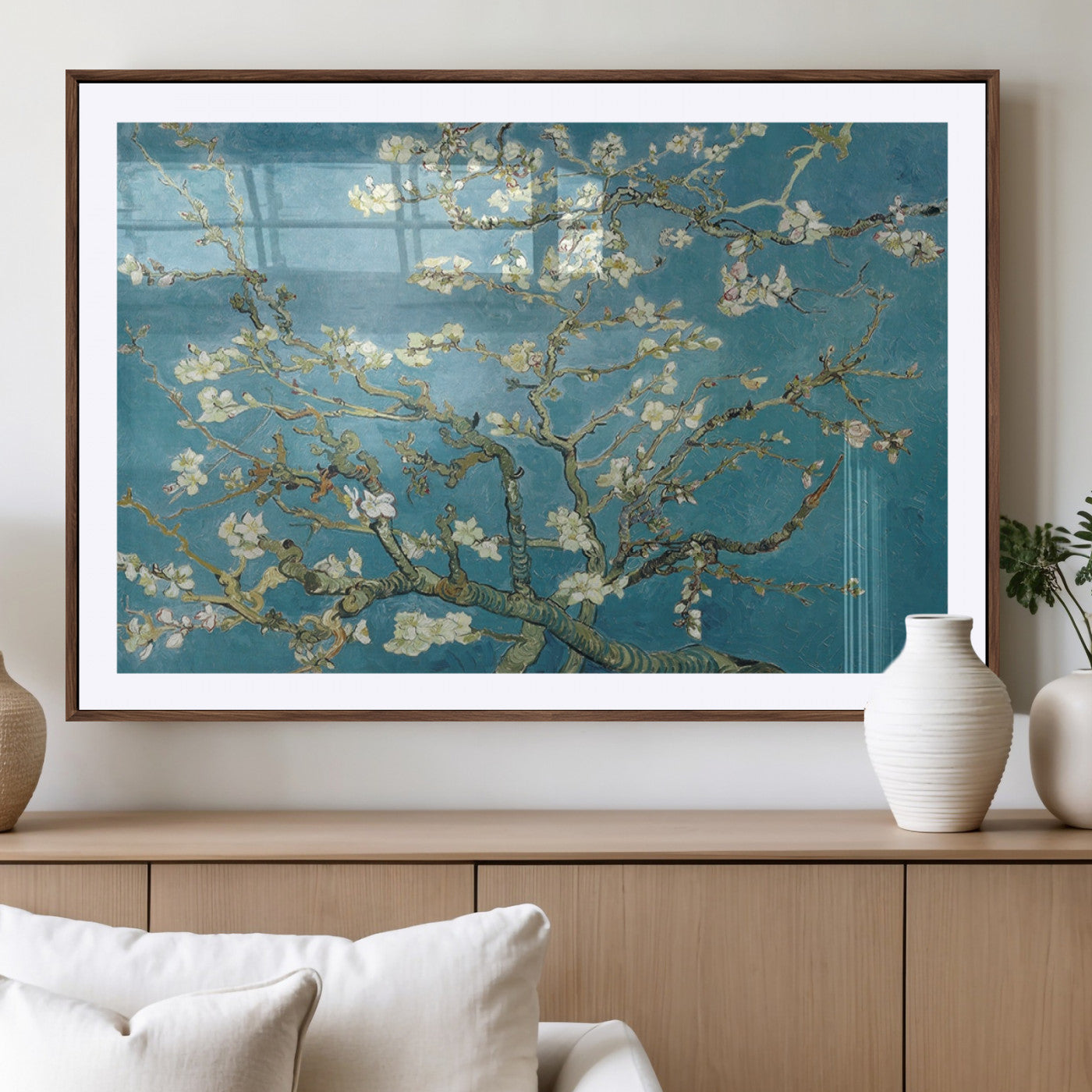 65607-MGV-CV-36X24-Vincent Van Gogh's Almond Blossom Abstract Wall Art Canvas, Van Gogh Almond Blossom Canvas Print