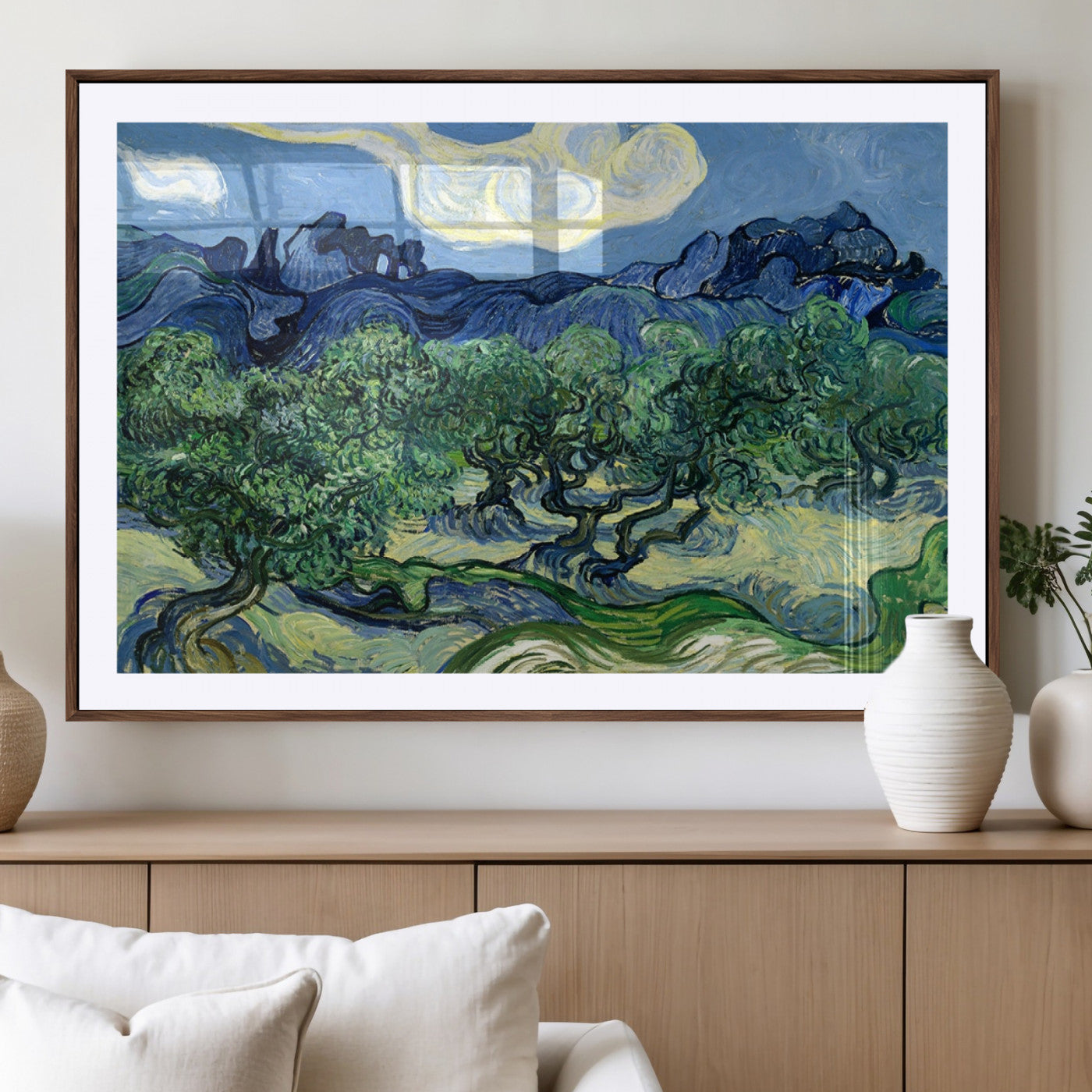 80252-MGV-CV-36X24-Olive Trees Van Gogh Wall Art Canvas Print