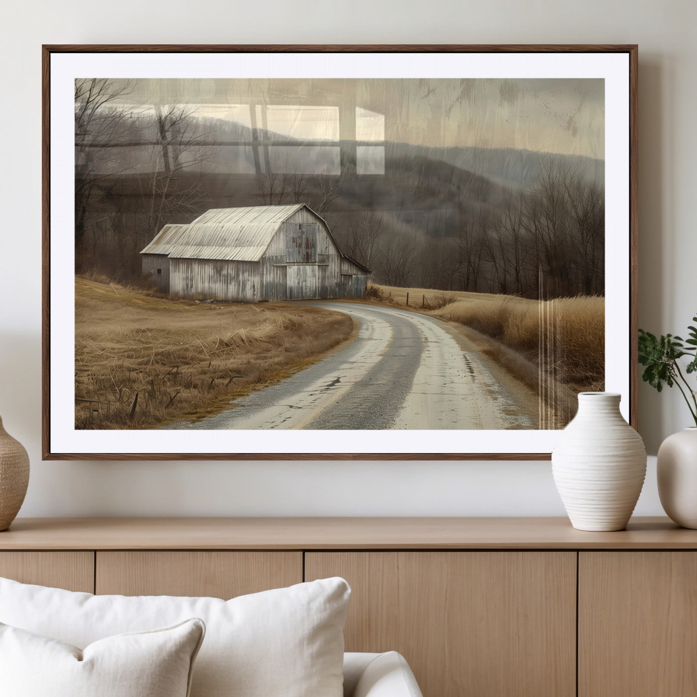 10376-MGV-CV-36X24-Vintage Barn for Farmhouse Wall Decor Canvas Print