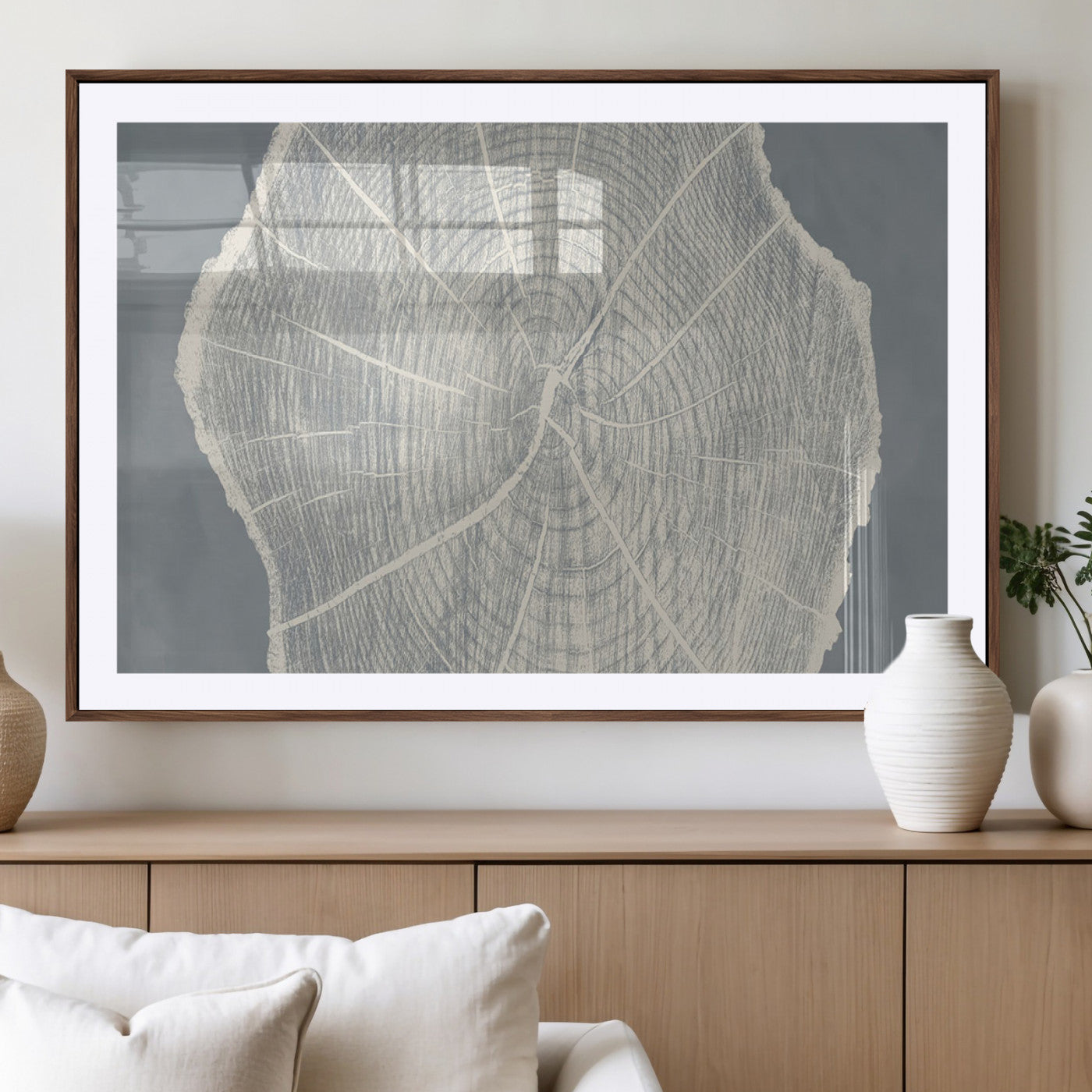 25547-MGV-CV-36X24-Abstract Tree Ring Wall Art Canvas Print – Nature-Inspired, Ready to Hang, Modern Home Decor