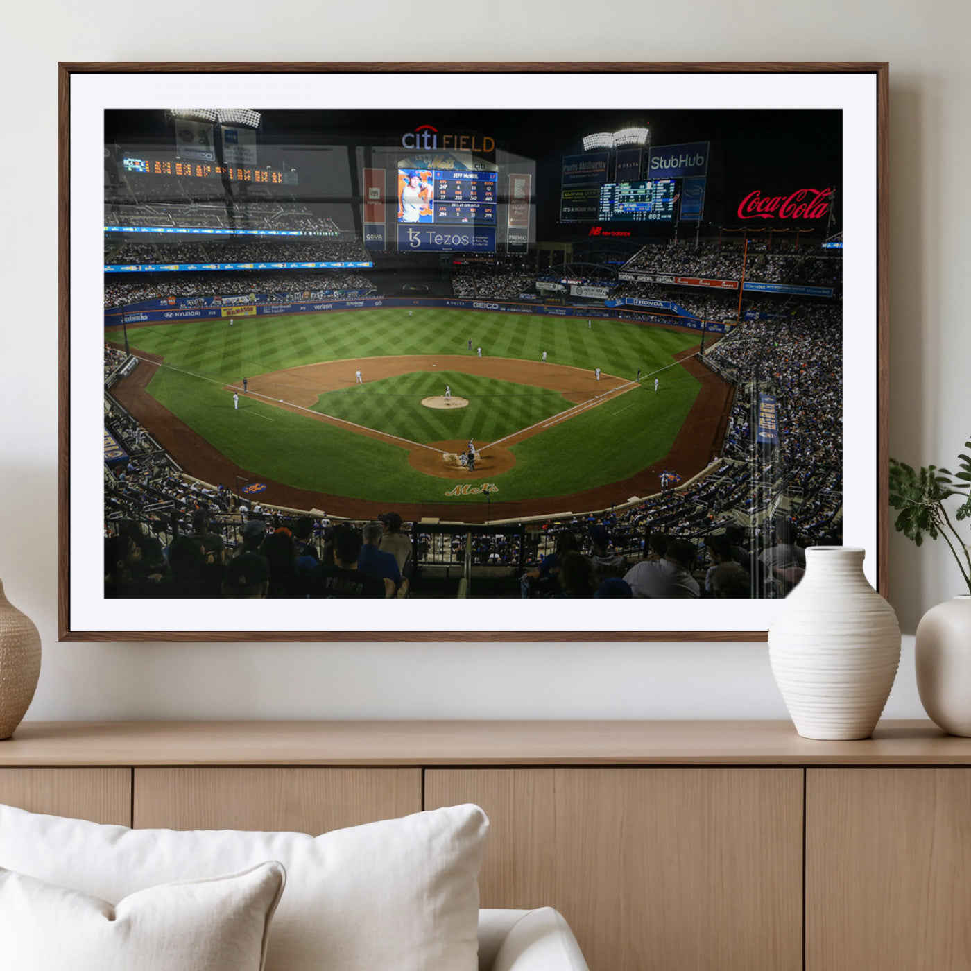 25148-MGV-CV-36X24-Los Angeles Dodgers Baseball Team Print - California Dodger Stadium Wall Art Canvas Print