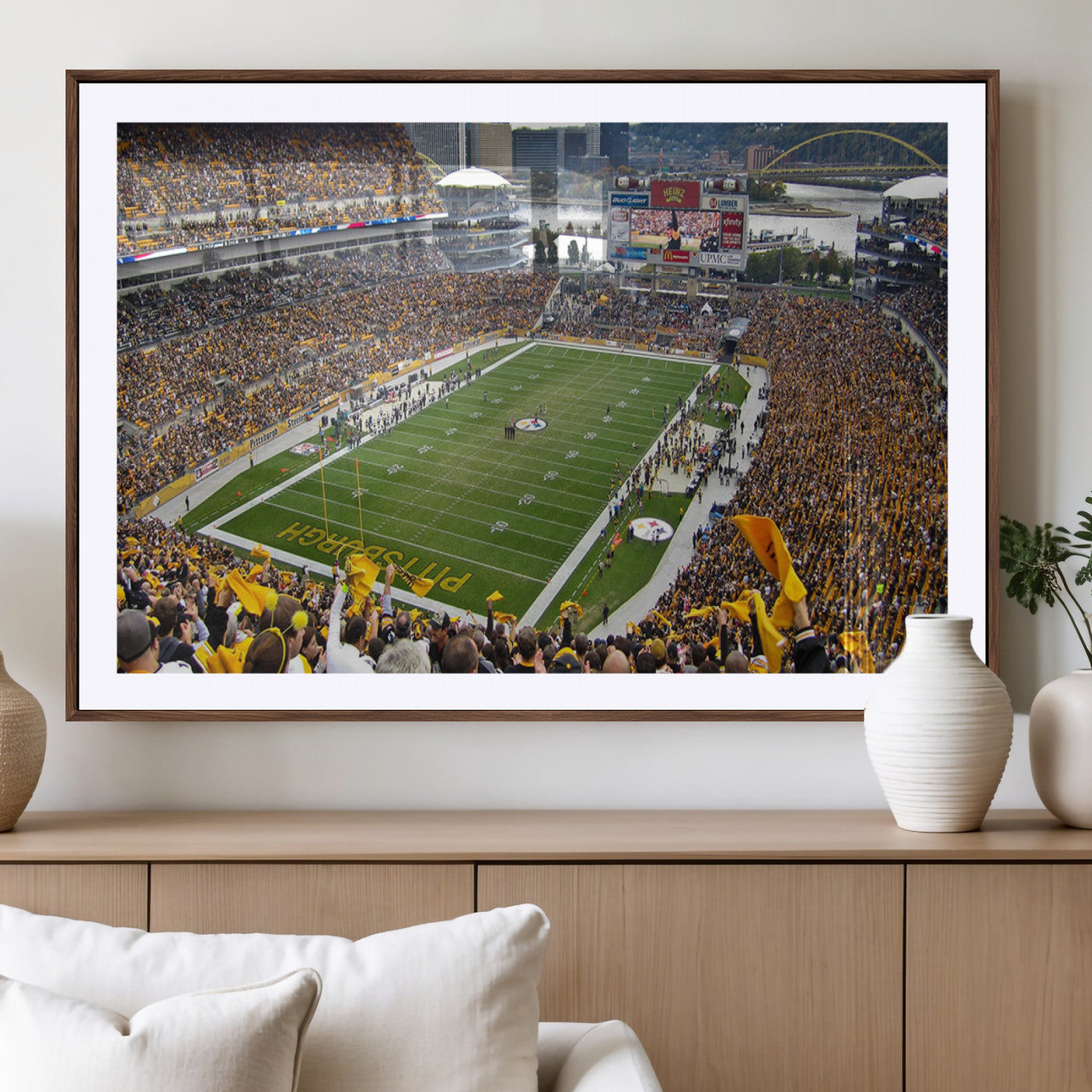 51419-MGC-FP-36x24 - Pittsburgh Steelers Print - Pittsburgh Heinz Field Stadium Wall Art Canvas Print