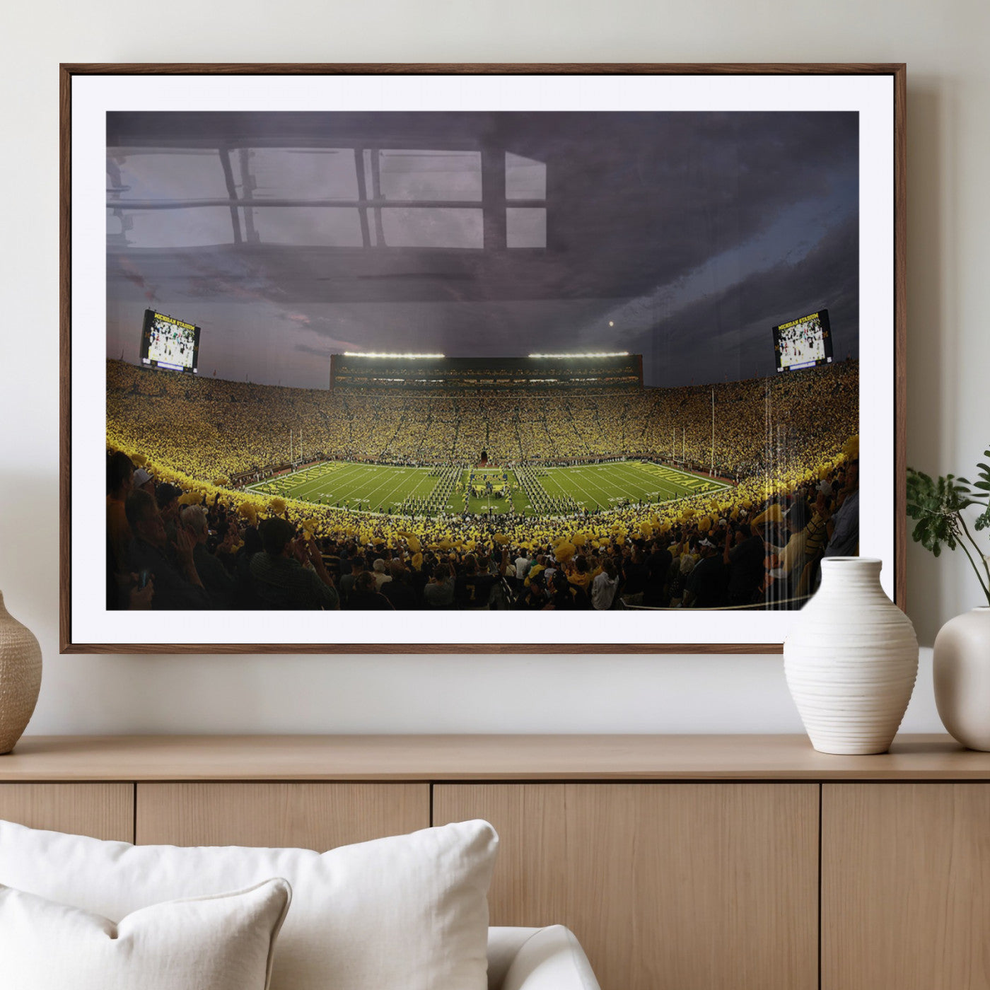 72404-MGV-CV-36X24-Michigan Wolverines Print - Michigan Stadium Wall Art Canvas Print