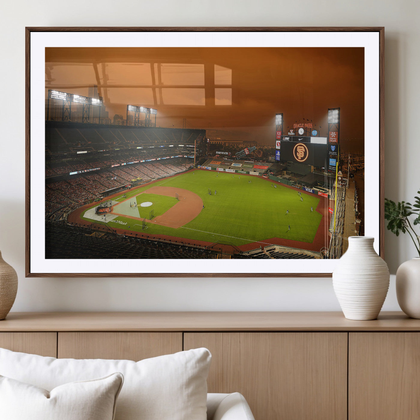 -San Francisco Giants Baseball Team Print - Oracle Park Stadium Wall Art Canvas Print