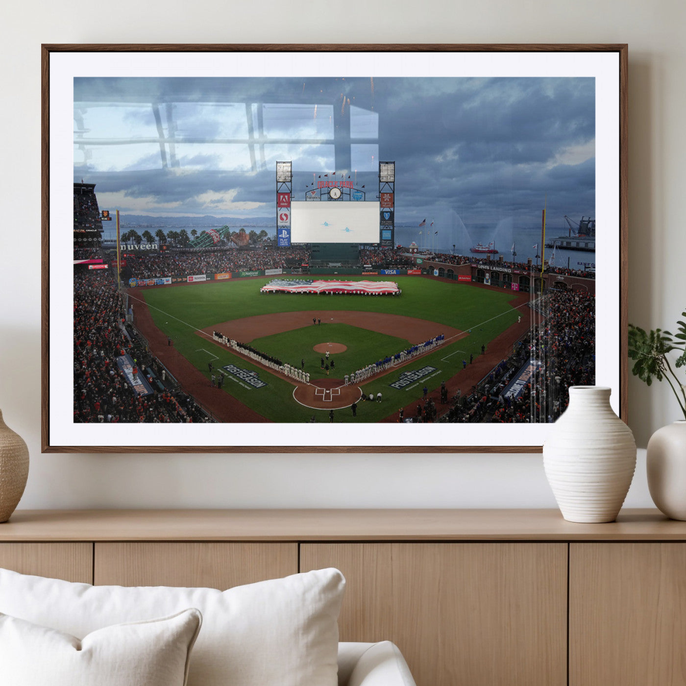 44631-MGV-CV-36X24-Oracle Park San Francisco Giants Wall Art | Oracle Park Stadium Canvas Print| Large Framed Baseball