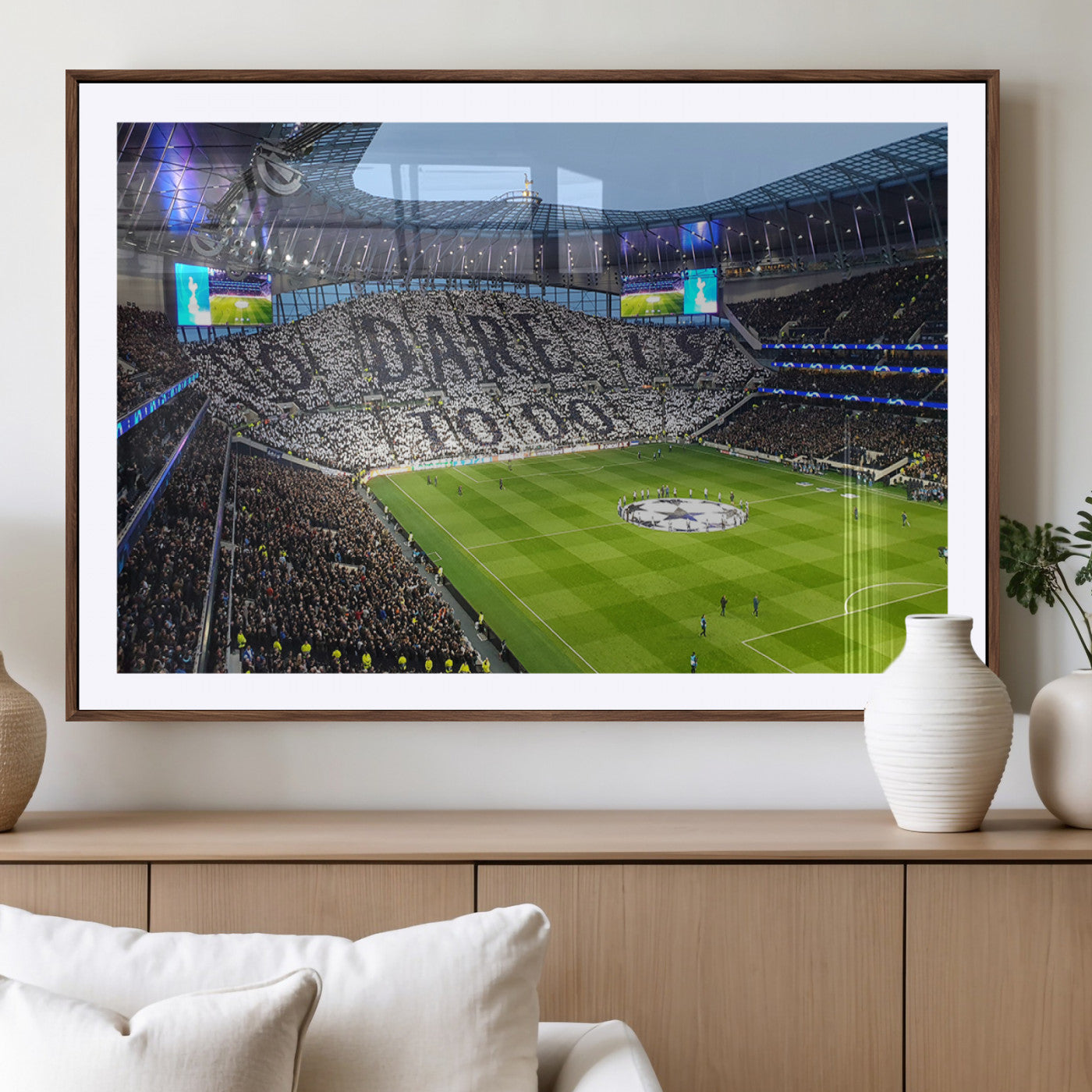 -Tottenham Hotspur Stadium Canvas Print, Match Day Triple Canvas Wall Art - Premier League Football