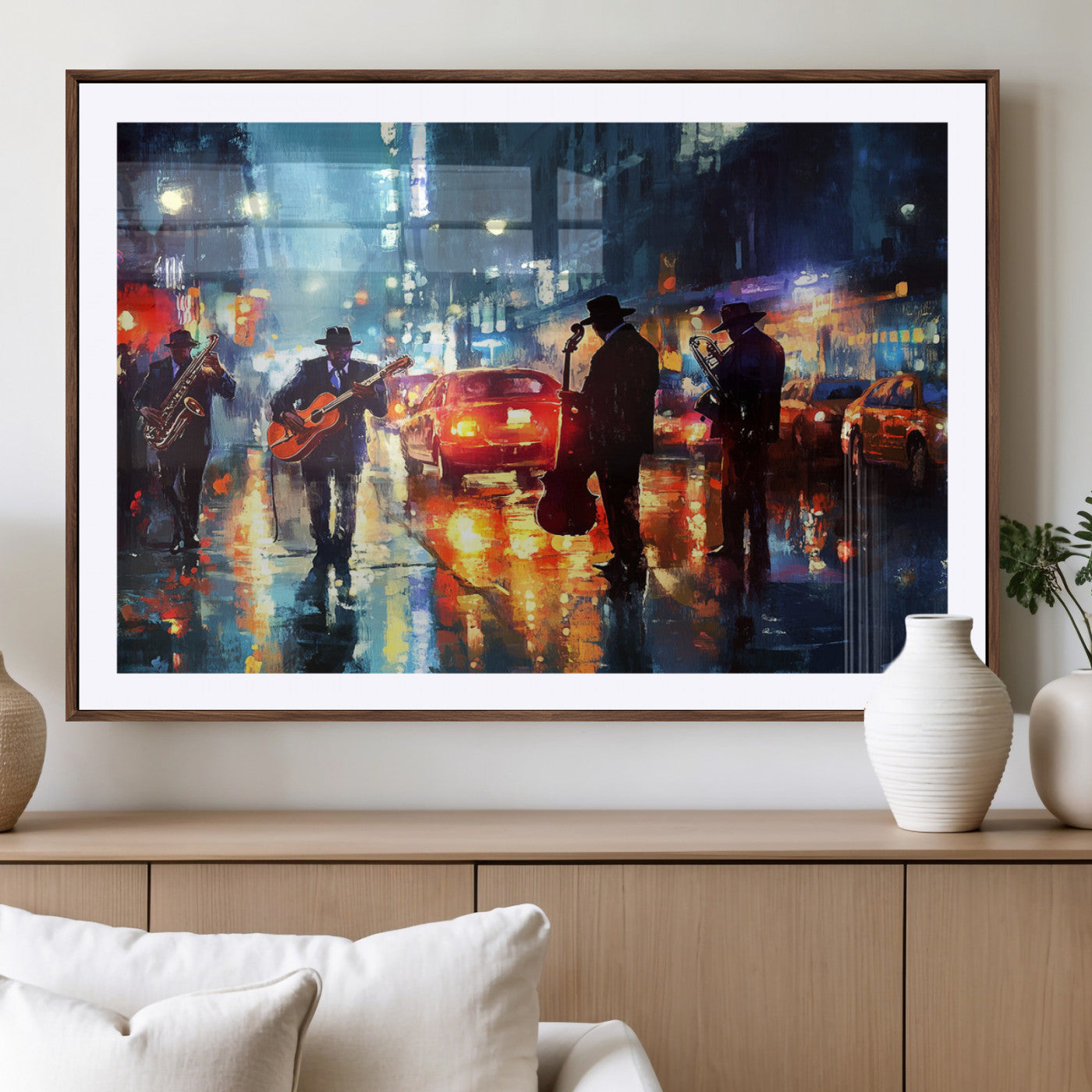 -African American Jazz Canvas - Abstract Music Wall Art Print - Abstract Jazz Wall Art Framed Prints