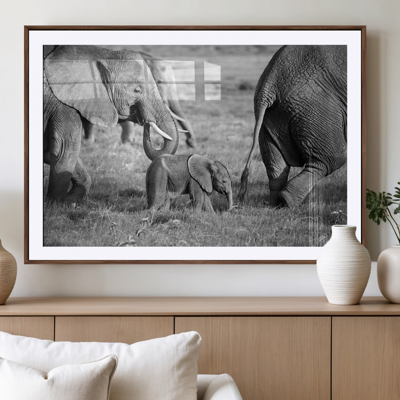 -Wild Elephant Wall Art Canvas Print