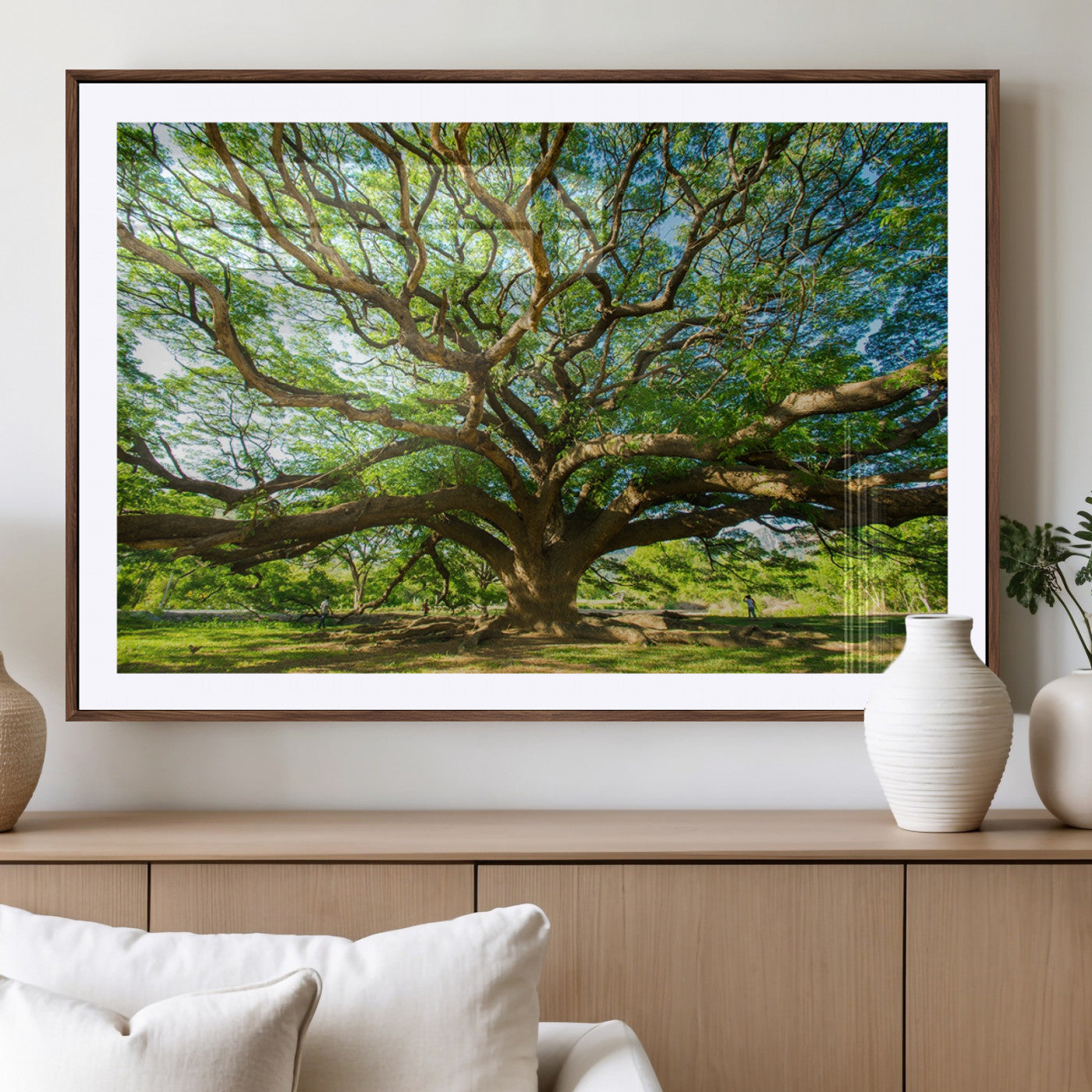 70569-MGV-CV-36X24-Majestic Oak Tree Wall Art – Serene Nature Canvas Print with Spreading Branches, Tranquil Forest Landscape Decor for Living Room or Office