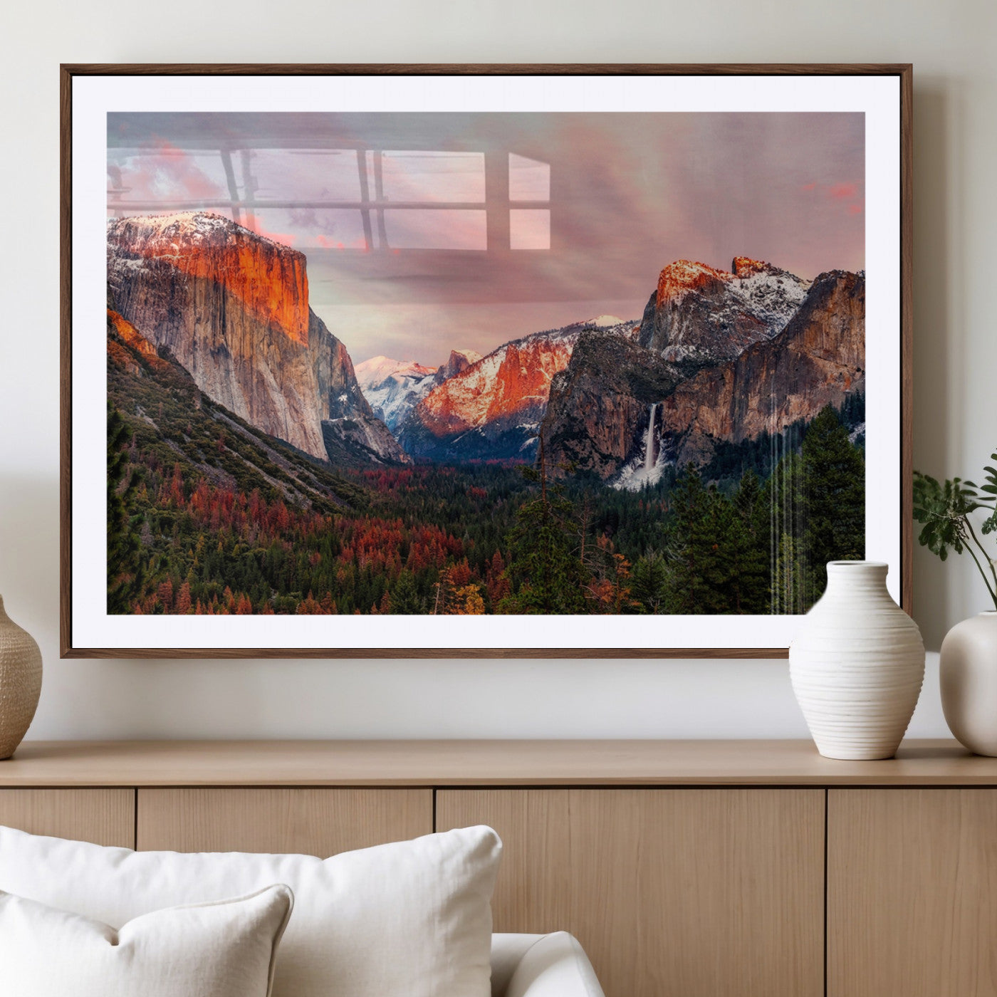 92086-MGV-CV-36X24-Yosemite Half Dome Wall Art Canvas Print El Capitan
