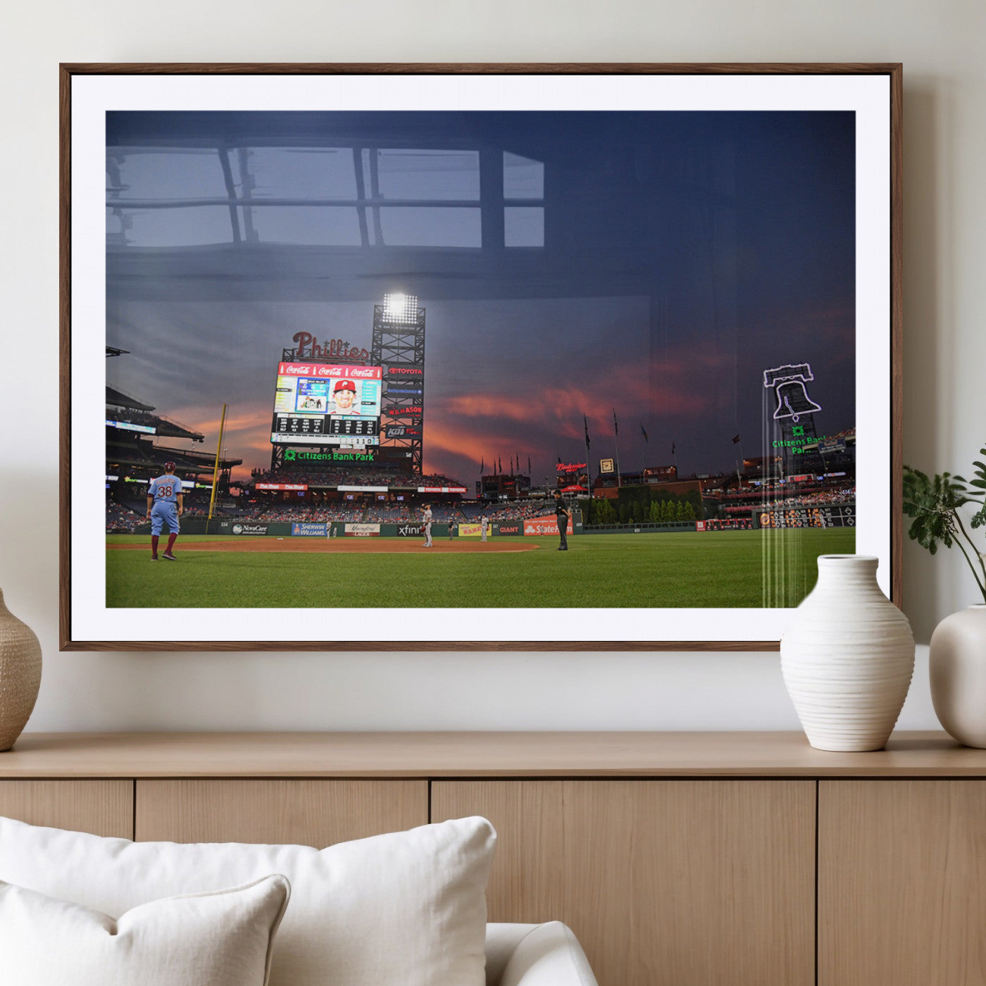 22594-MGV-CV-36X24-Philadelphia Phillies Baseball Print - Philadelphia Citizens Bank Park Stadium Wall Art, Phillies