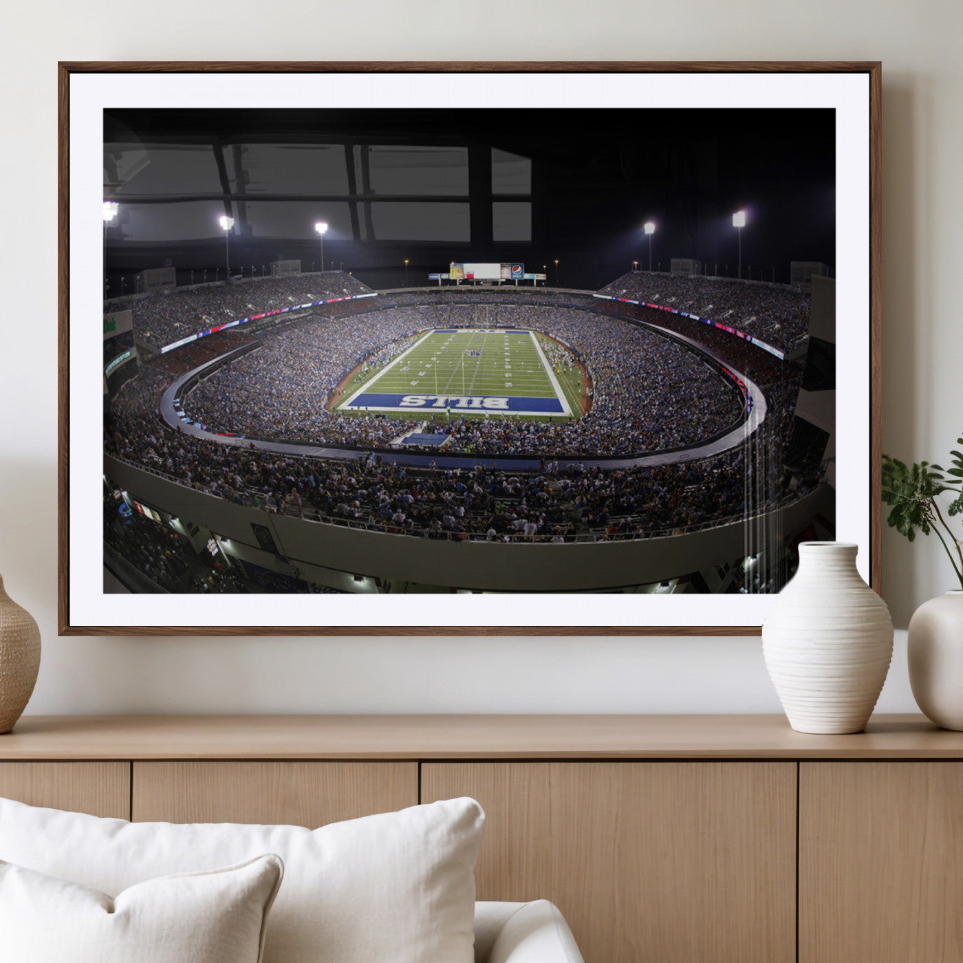98546-MGV-CV-36X24-Buffalo Bills NFL Football Team Print - Buffalo Highmark Stadium Wall Art Canvas Print
