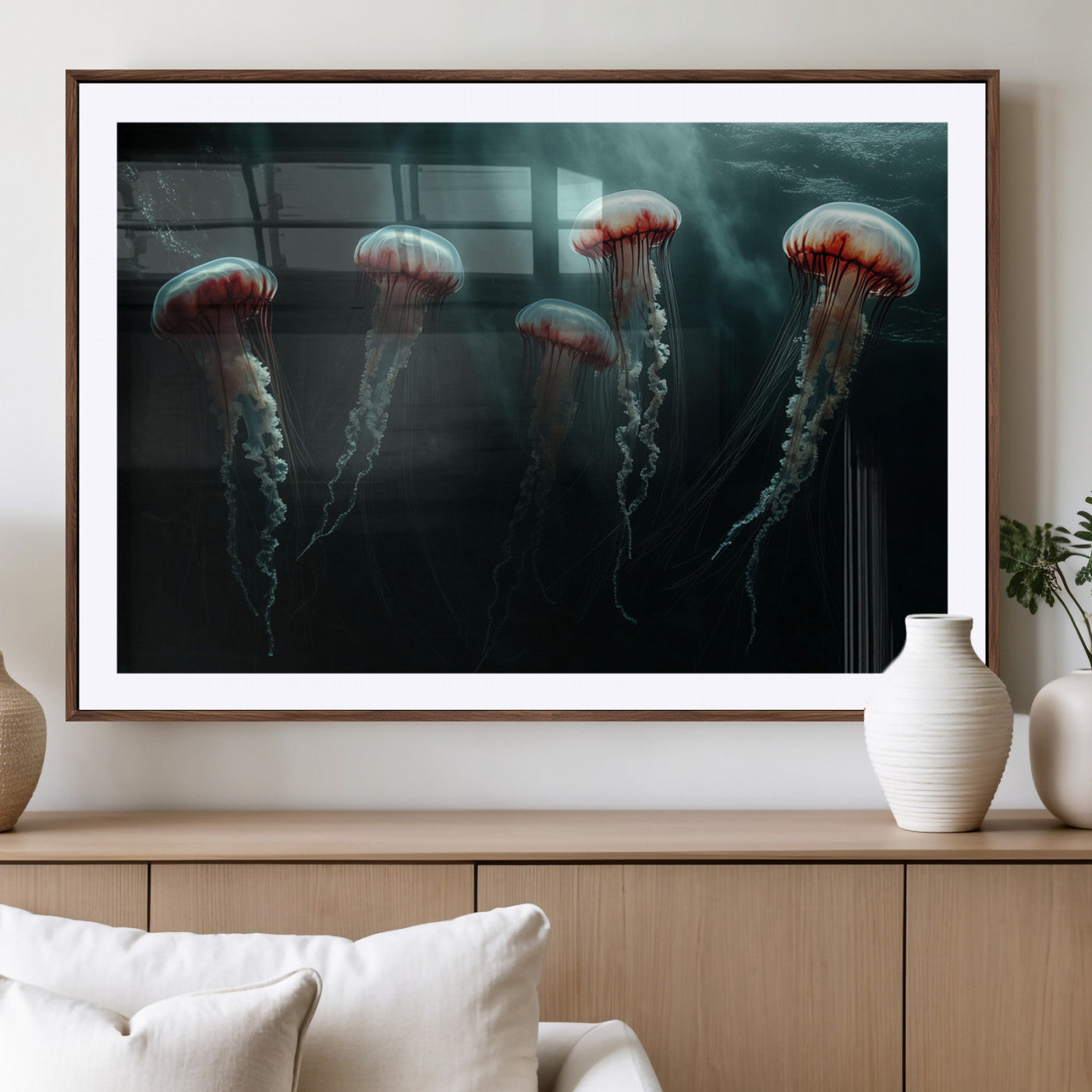 -Abstract Jellyfish Wall Art Canvas Print