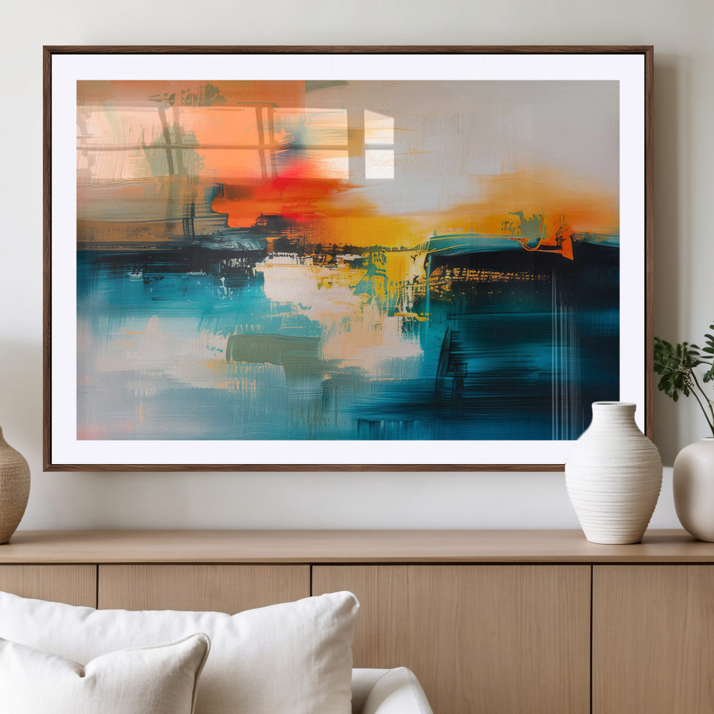 37083-MGV-CV-36X24-Colorful Abstract Wall Art | Bold Modern Canvas Print | Ready to Hang and Framed for Living Room or