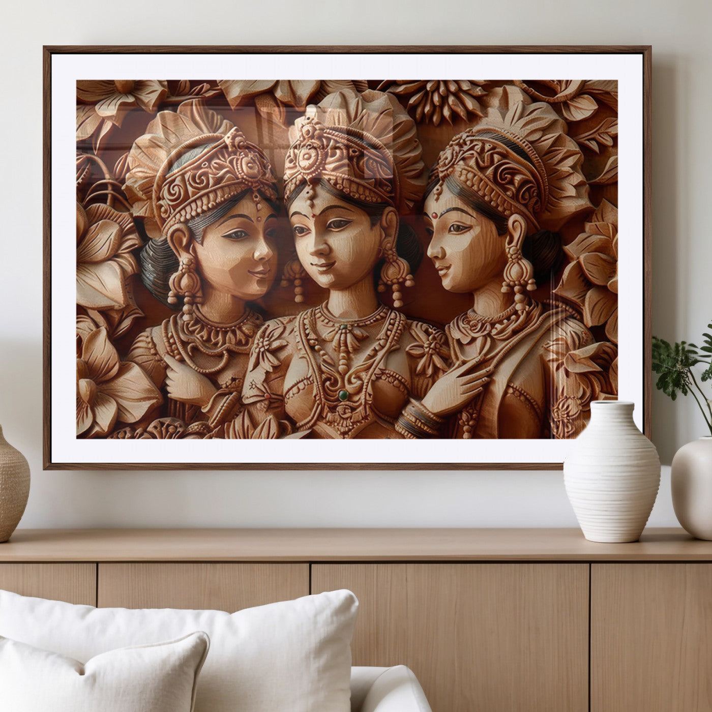 89522-MGV-CV-36X24-Indian Woman Statue Wall Art Canvas Print