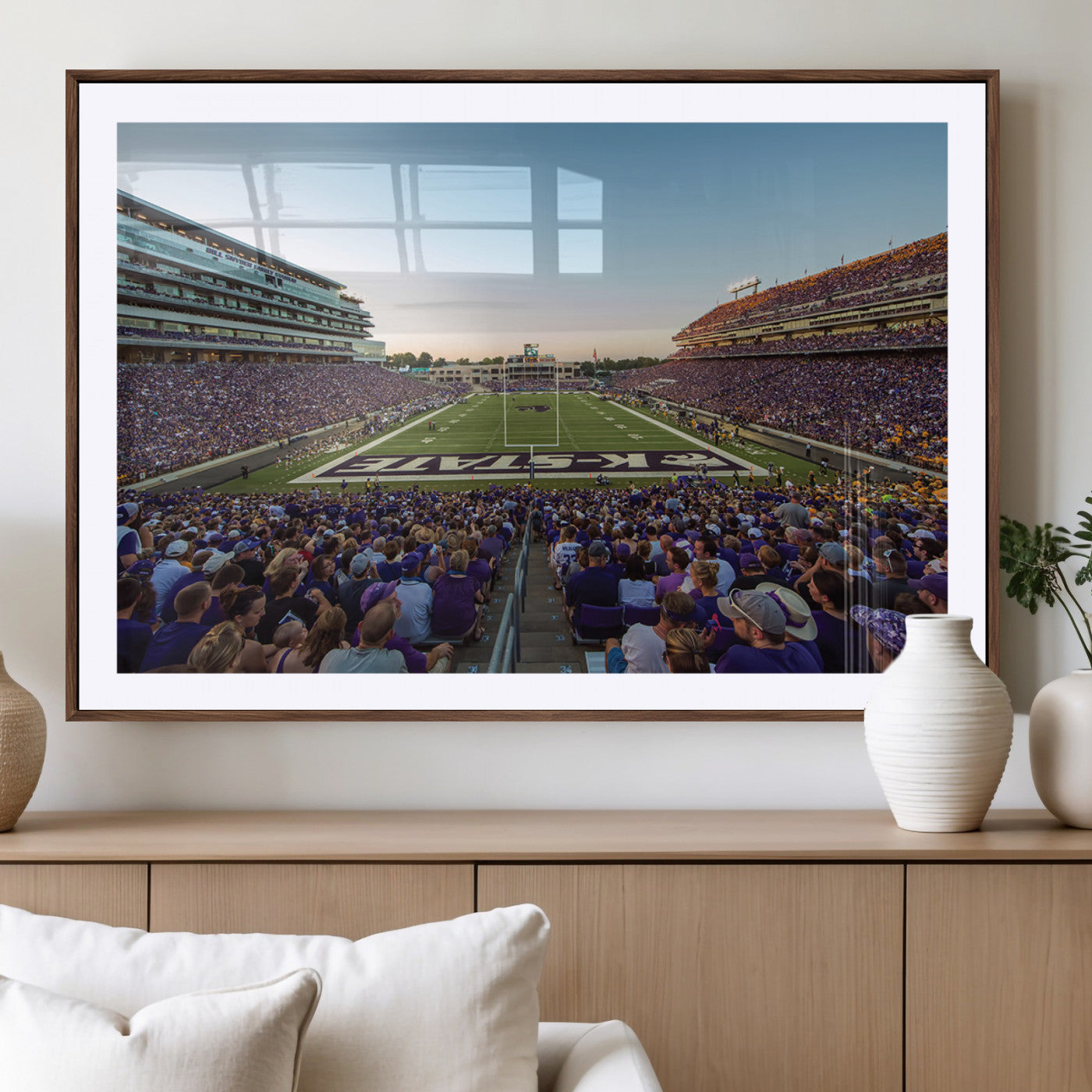 82792-MGV-CV-36X24-Kansas State University Wildcats Football Team Print - Manhattan Bill Snyder Family Football Stadium