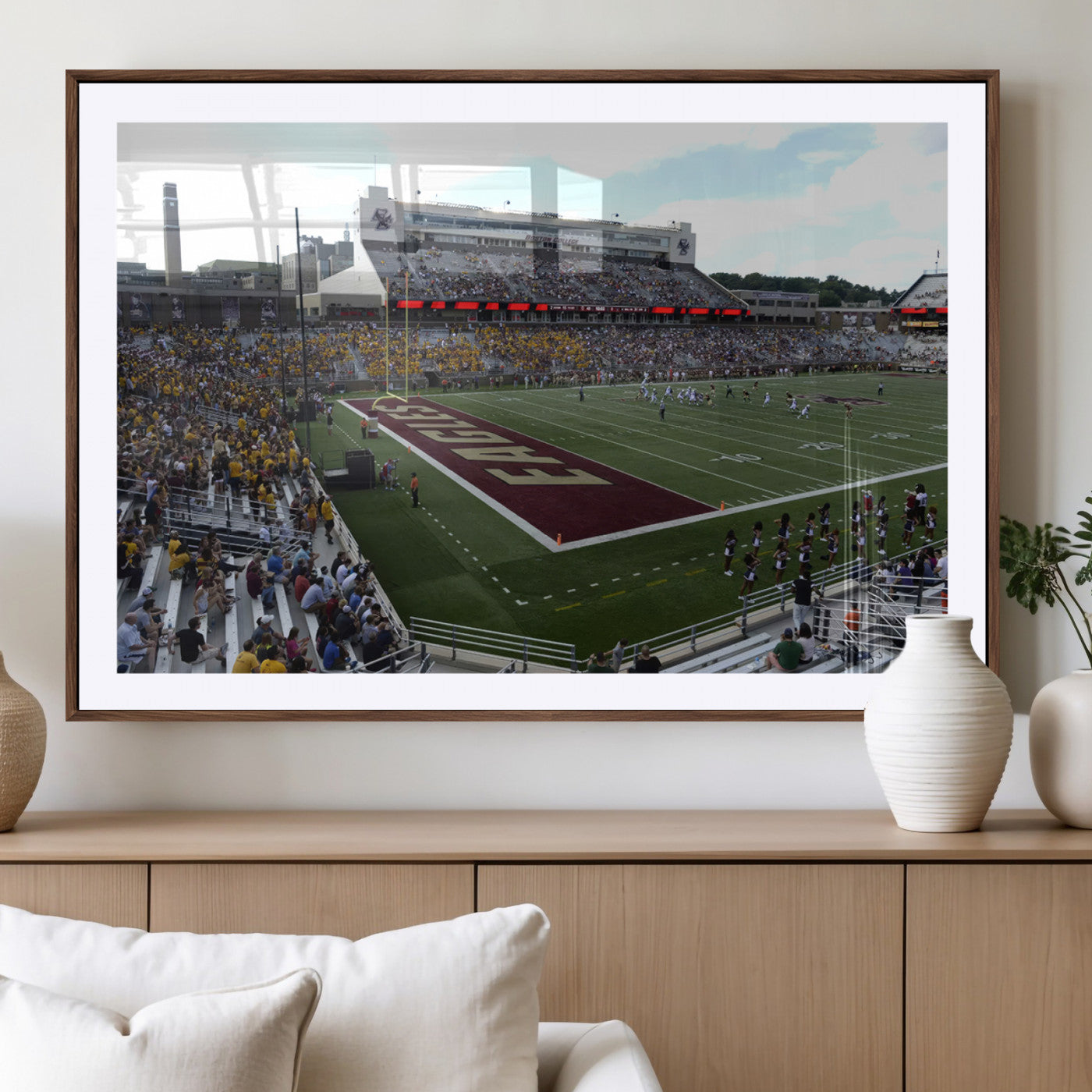 -Boston College Eagles Football Team Print - Boston Alumni Stadium Wall Art Canvas Print