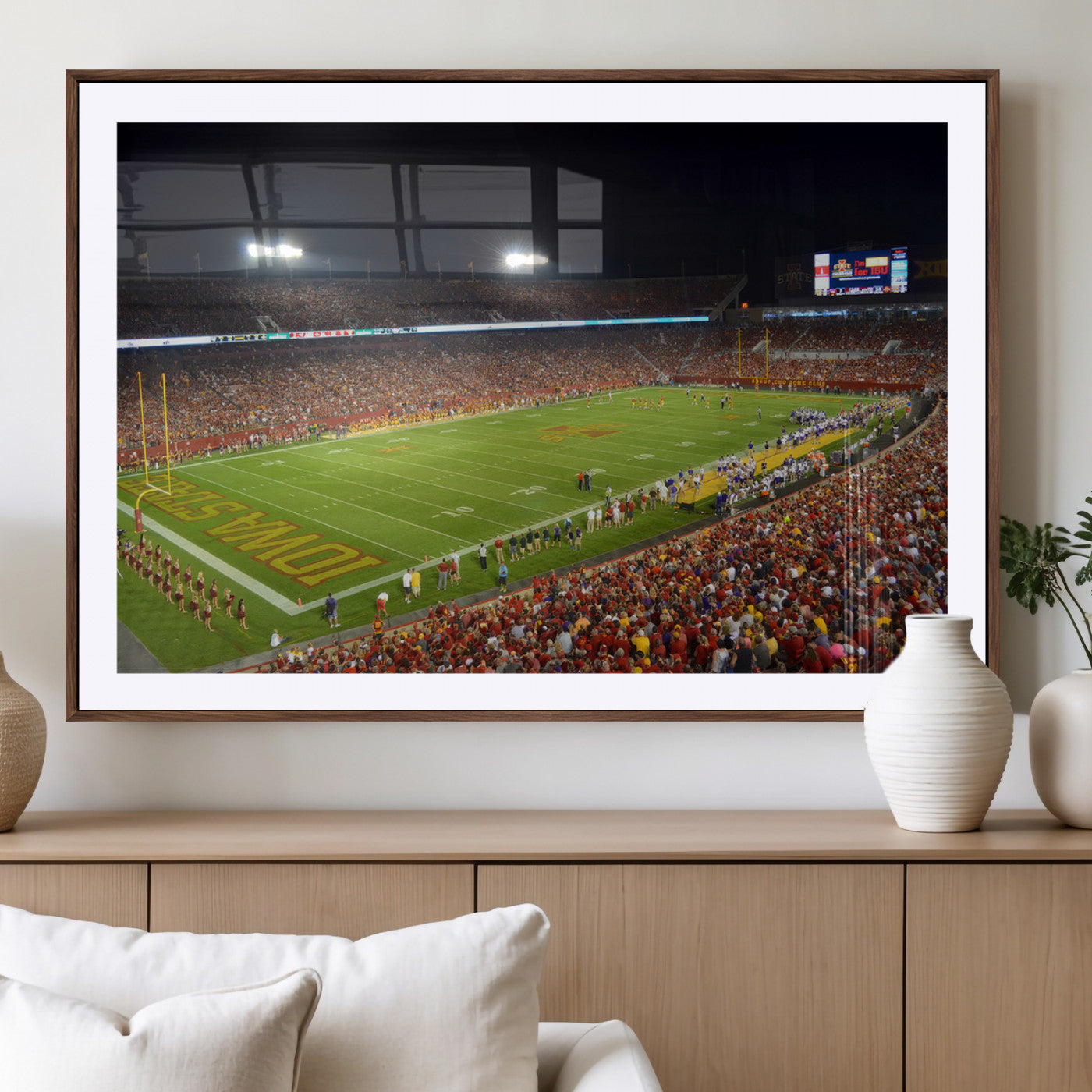 27211-MGV-CV-36X24-Iowa State University Cyclones Football Team Print - Ames Jack Trice Stadium Canvas Print