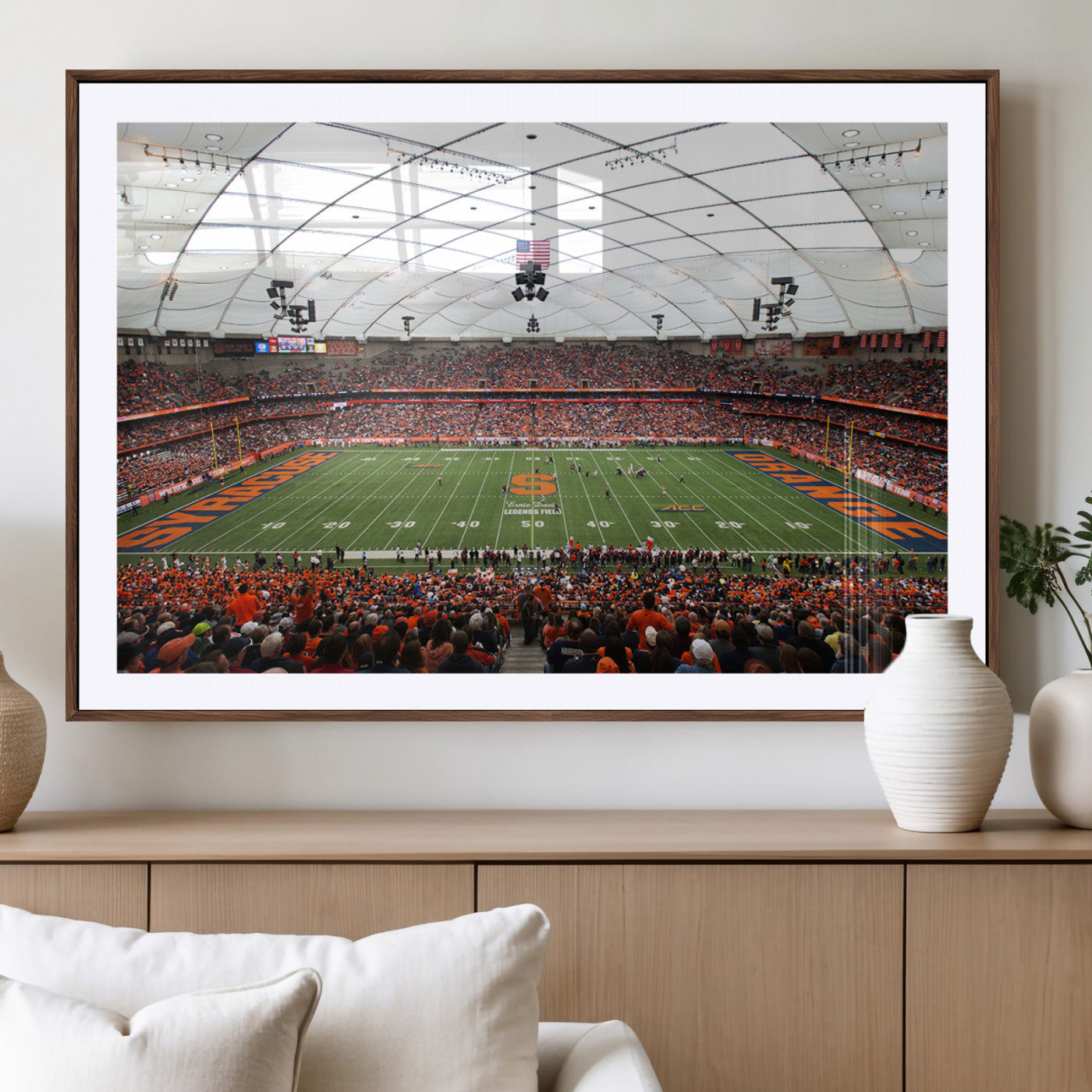 -Syracuse University Orange Football Team Print - Syracuse JMA Wireless Dome Wall Art Canvas Print