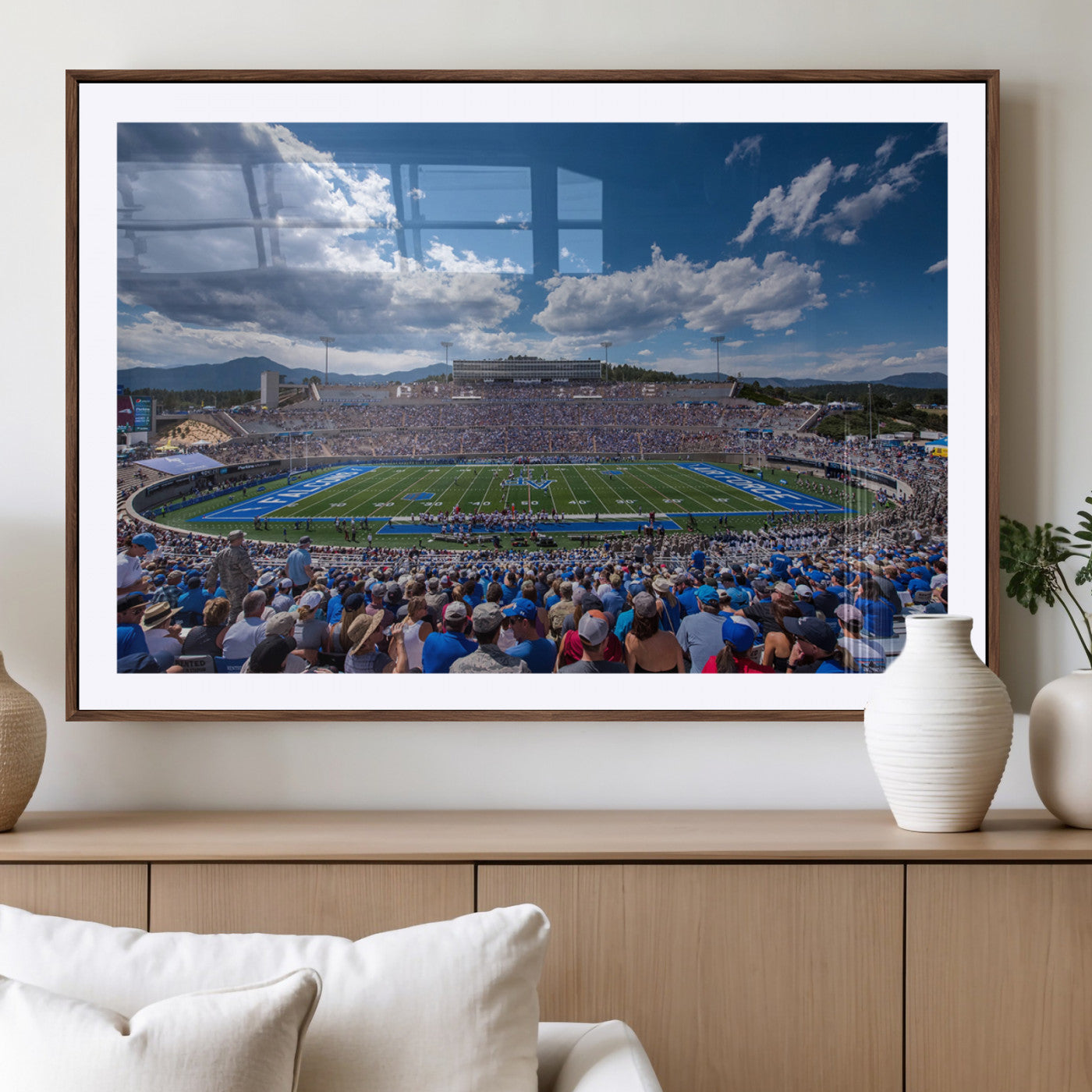 59281-MGV-CV-36X24-Air Force Falcons Football Team Print - Colorado Springs Falcon Stadium Wall Art Canvas Print