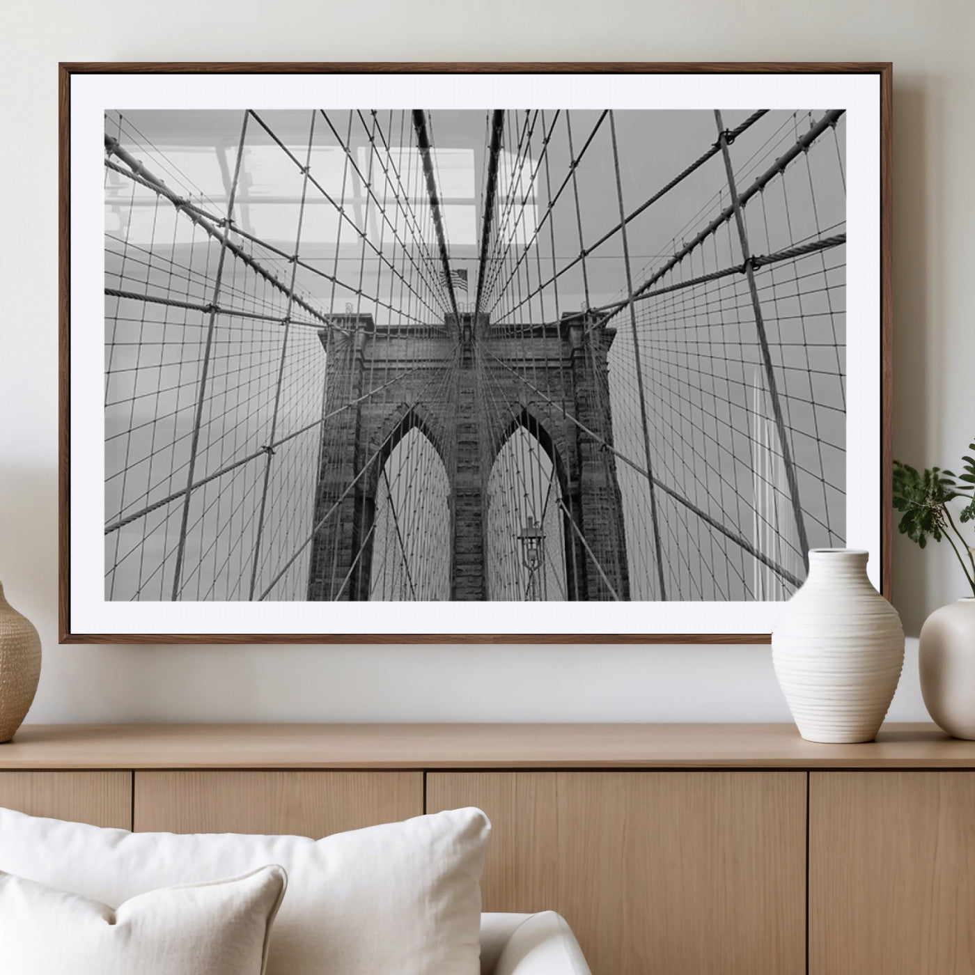 -Large Brooklyn Bridge Wall Art Canvas Print