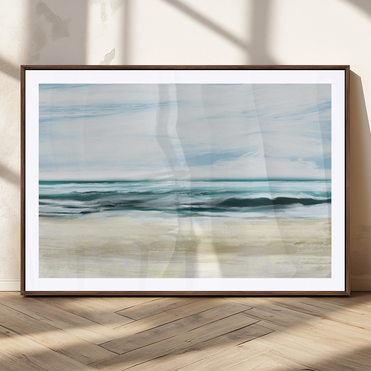 96301-MGC-FP-36x24_Walnut-Ocean Abstract Wall Art Canvas Print