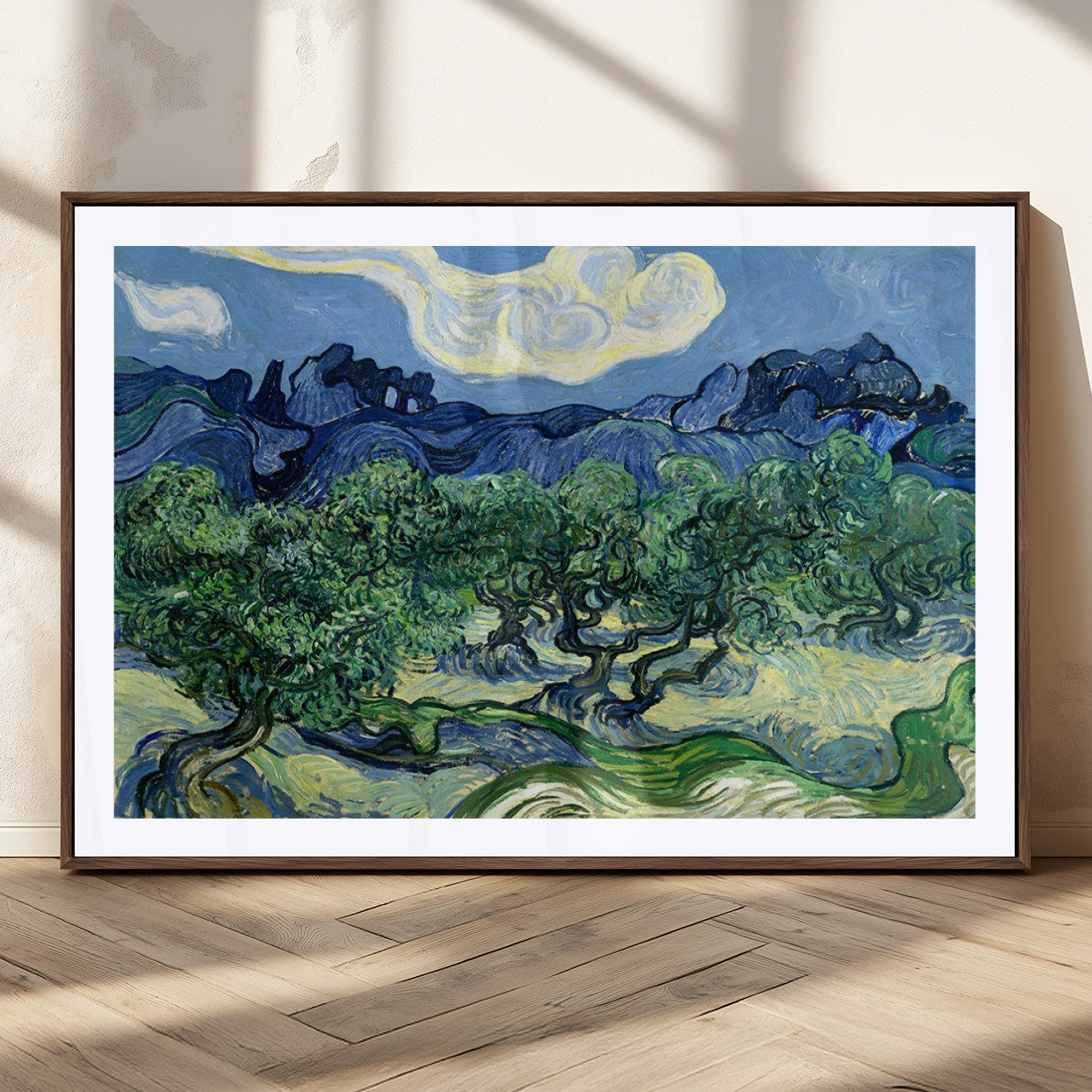 80252-MGC-FP-36x24_Walnut-Olive Trees Van Gogh Wall Art Canvas Print