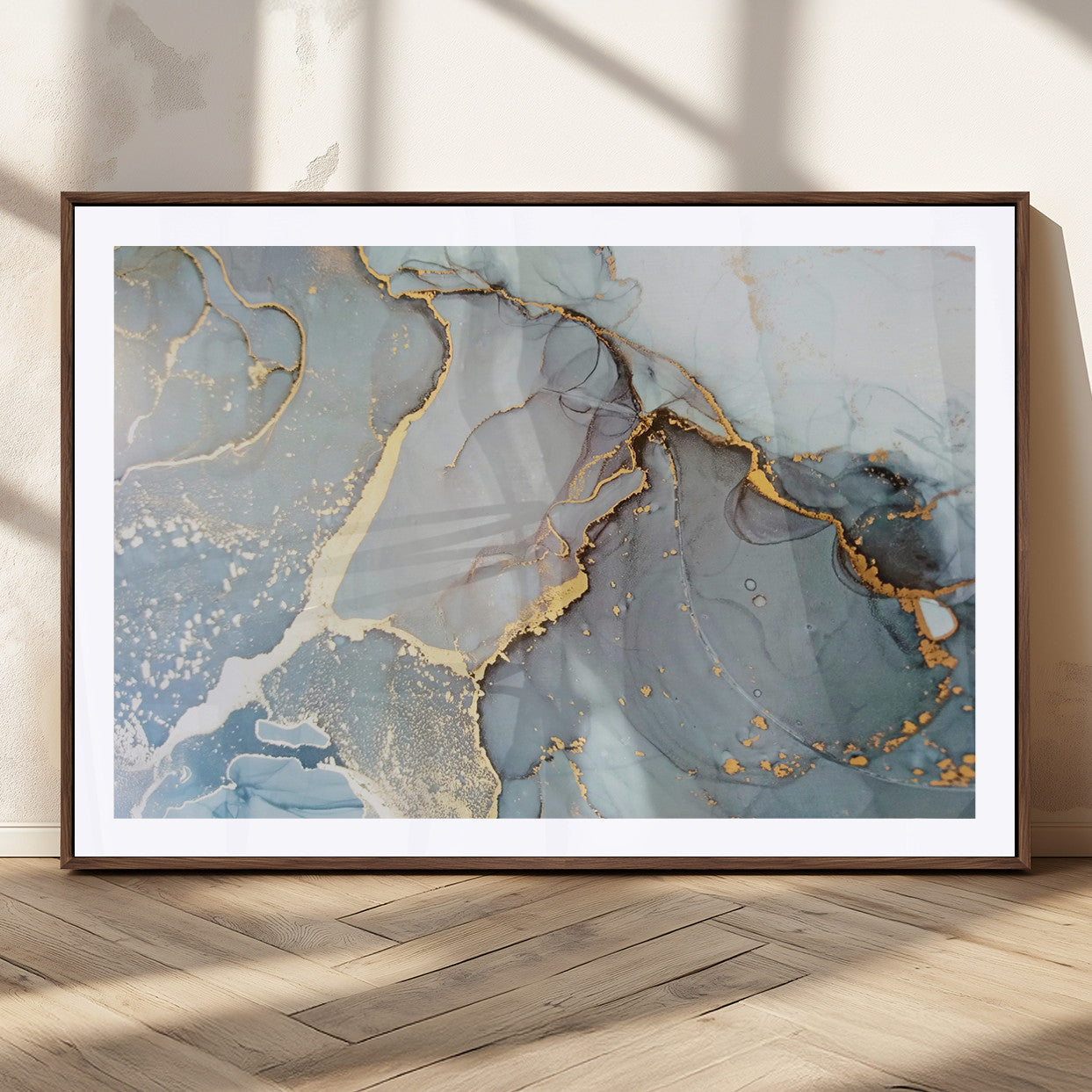 86878-MGC-FP-36x24_Walnut-Large Abstract Marble Wall Art Canvas Print for Living Room and Farmhouse Decor