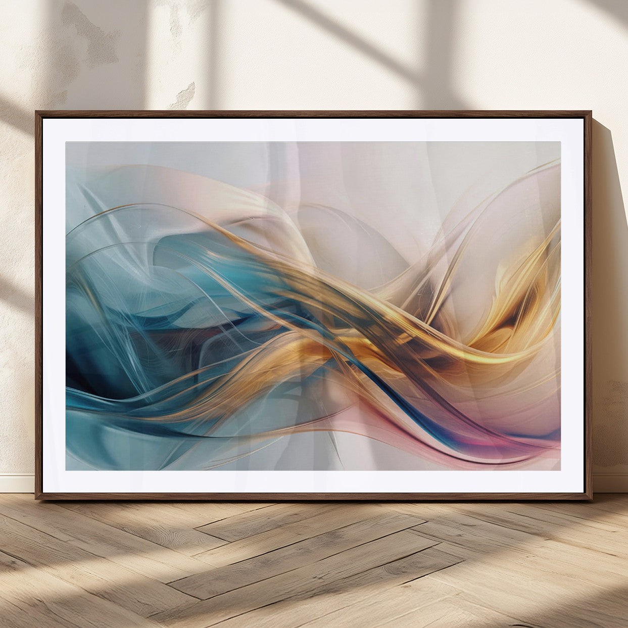 17461-MGC-FP-36x24_Walnut-Abstract Flowing Colors Wall Art Canvas Print