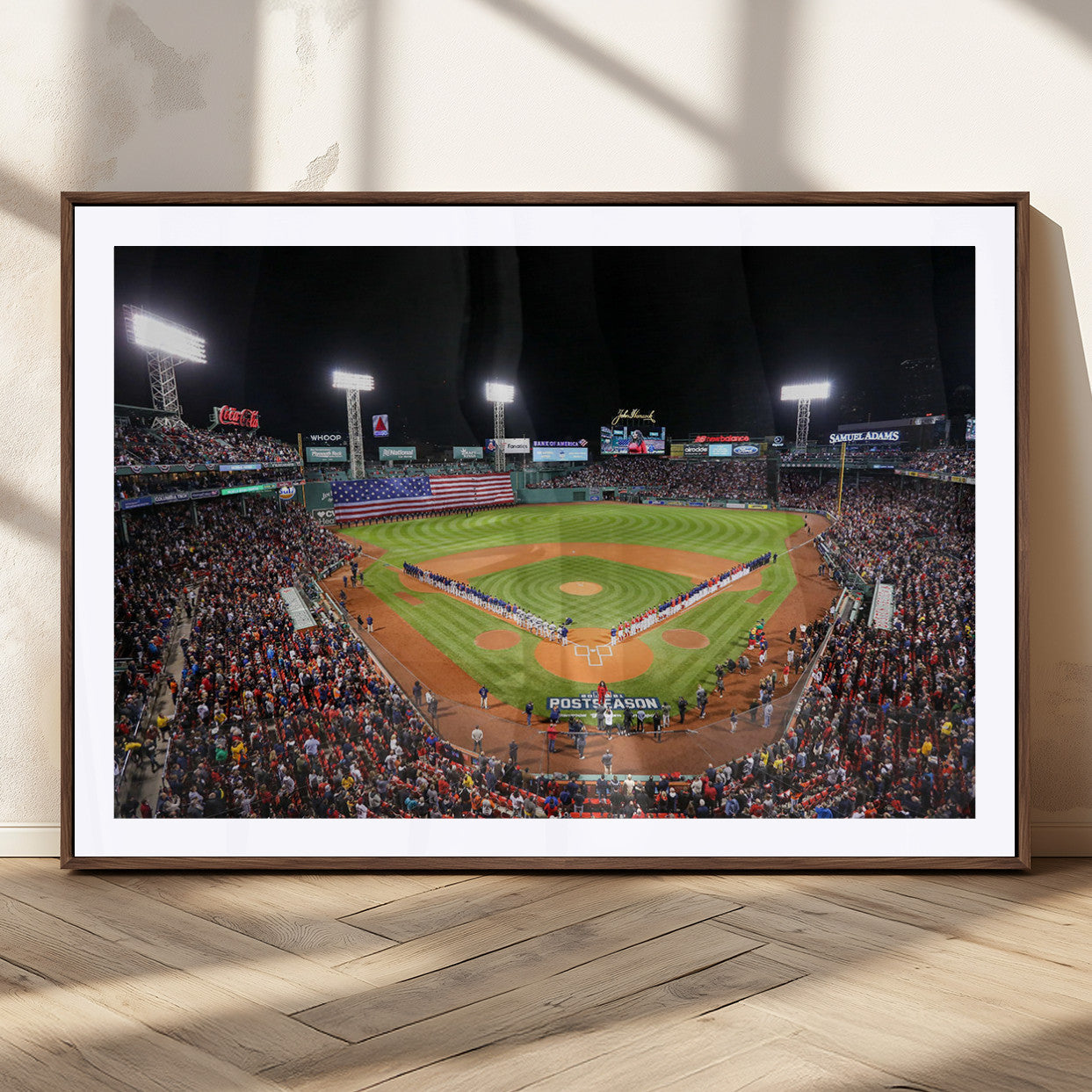 47365-MGC-FP-36x24_Walnut-Fenway Park Wall Art Canvas Print | Large Baseball Stadium Canvas Print for Boston Red Sox Fans |