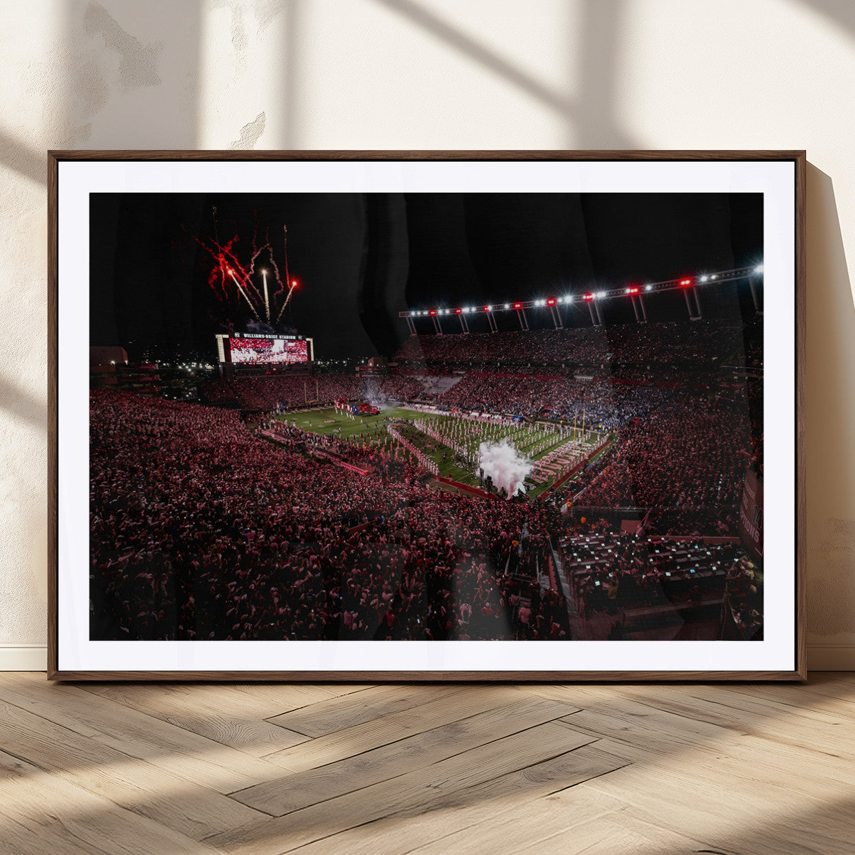 60690191-MGC-FP-36x24 - William Brice Stadium Wall Art Print – Baseball Game Room Artwork Print for Basement Dorm, Home, Office