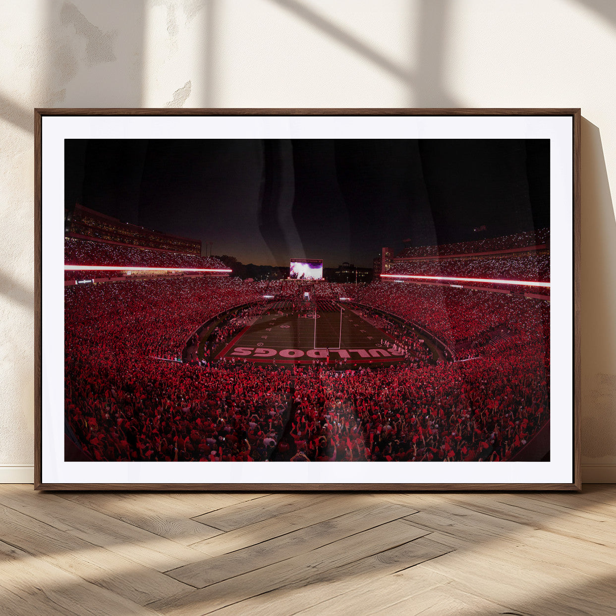 38331045-MGC-FP-36x24_Walnut-Dooley Stadium Wall Art, Sports Arena Canvas Print, Dooley Field Sanford Stadium Artwork for Home, Office