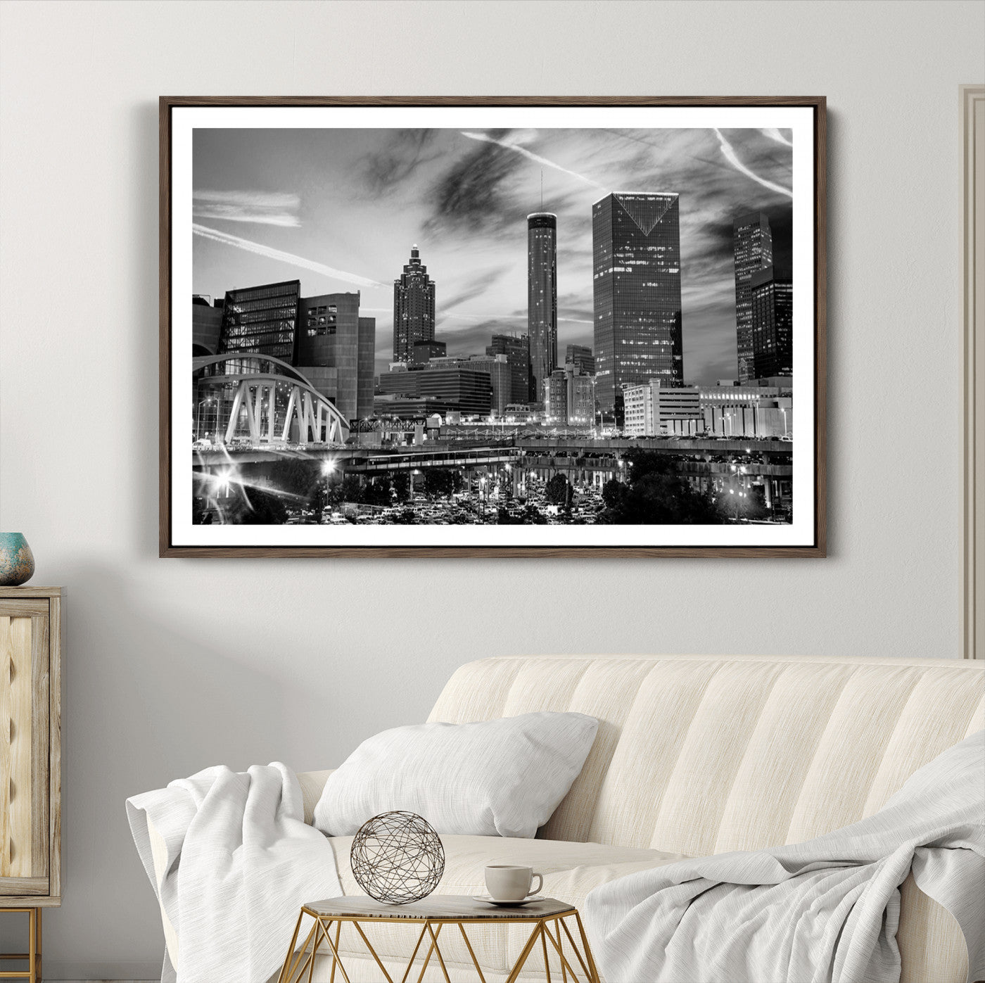 34800-MGC-FP-36x24_Walnut-Black and White Atlanta Wall Art Canvas Print