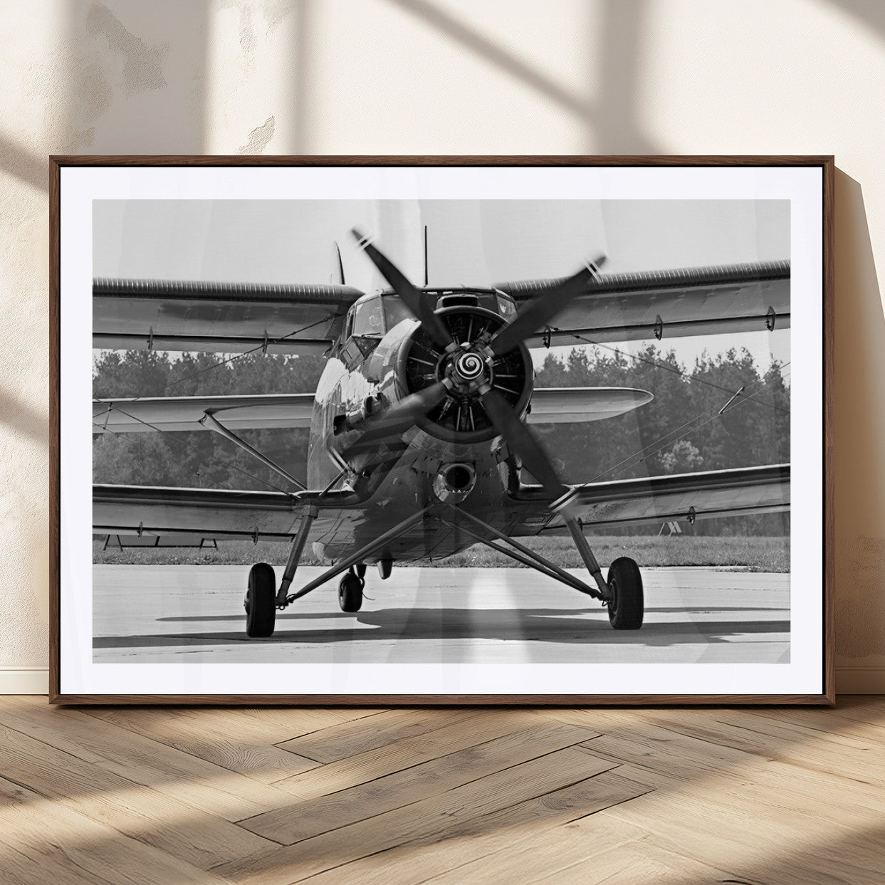74816-MGC-FP-36x24_Walnut-Wall Art Old War Plane Canvas Print