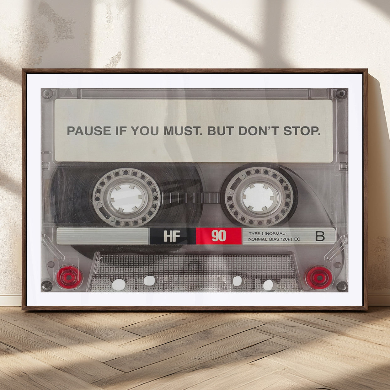 75360-MGC-FP-36x24_Walnut-Music Cassette Iconic Wall Art Canvas Print