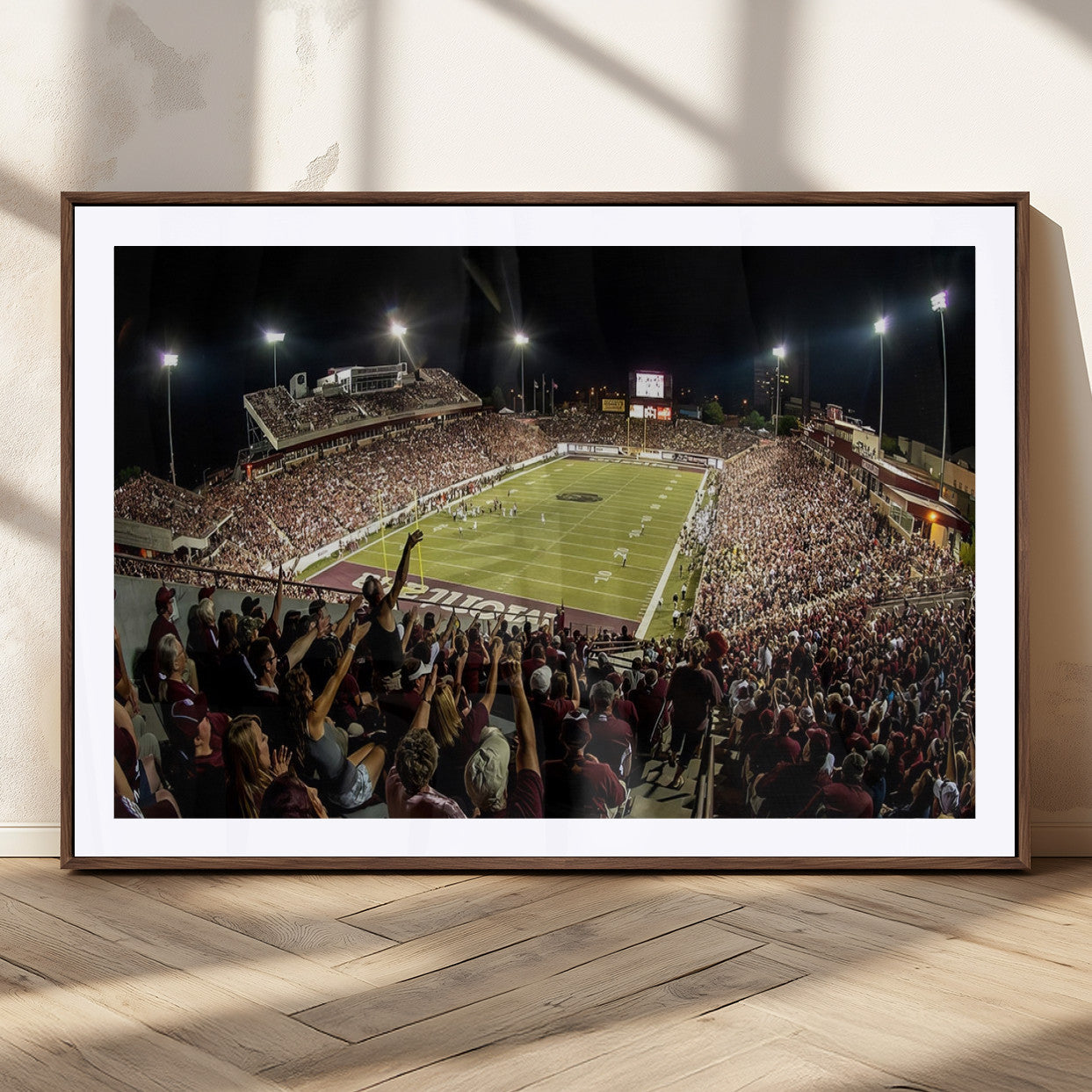 94126-MGC-FP-36x24_Walnut-Washington-Grizzly Stadium Canvas Print, American Football Wall Art Canvas Print, Stadium Sport Wall