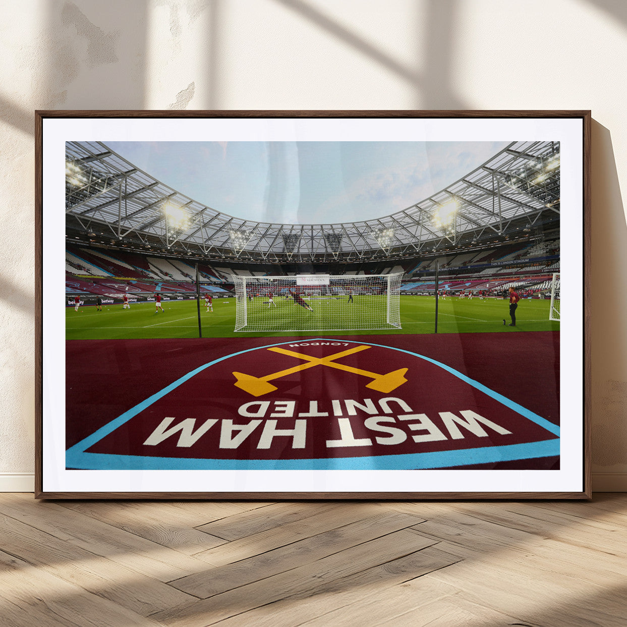 77367-MGC-FP-36x24_Walnut-West Ham United FC Stadium Canvas Wall Art – London Stadium Football Print – Premier League Team