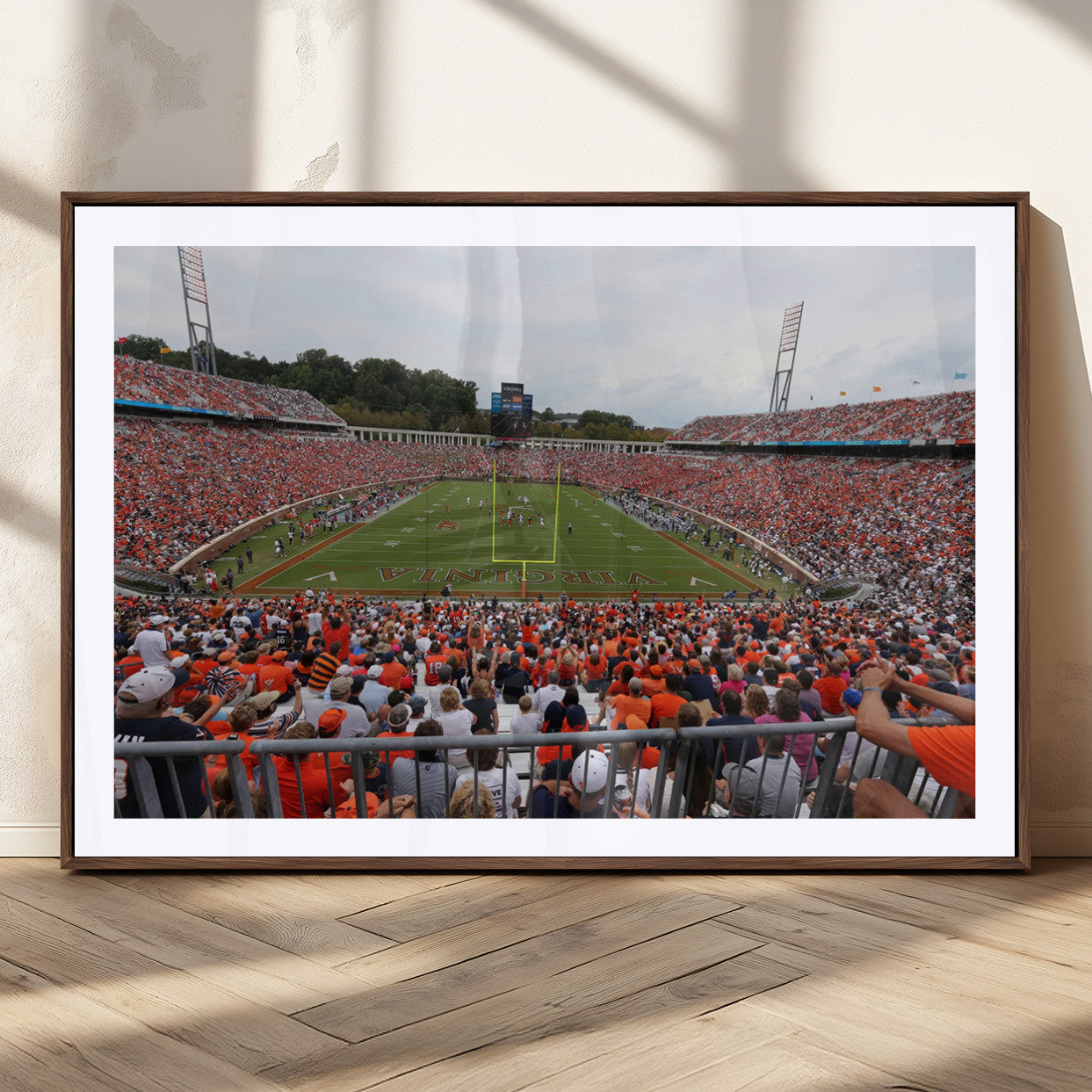 63606-MGV-CV-36X24 - Virginia Cavaliers Football Team Print - Charlottesville Scott Stadium Print Wall Art Canvas