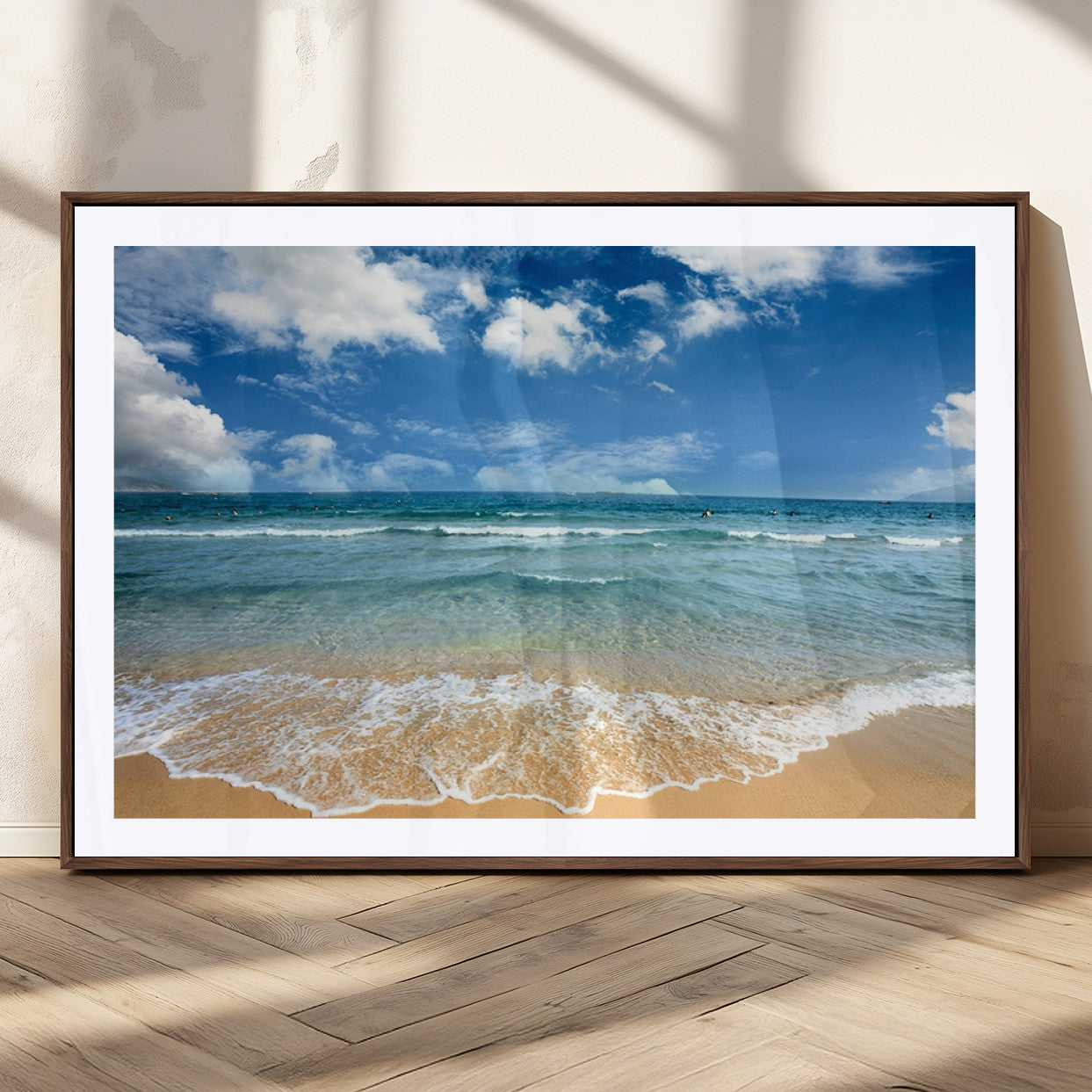 78859-MGC-FP-36x24_Walnut-Sea View From the Beach Canvas Print