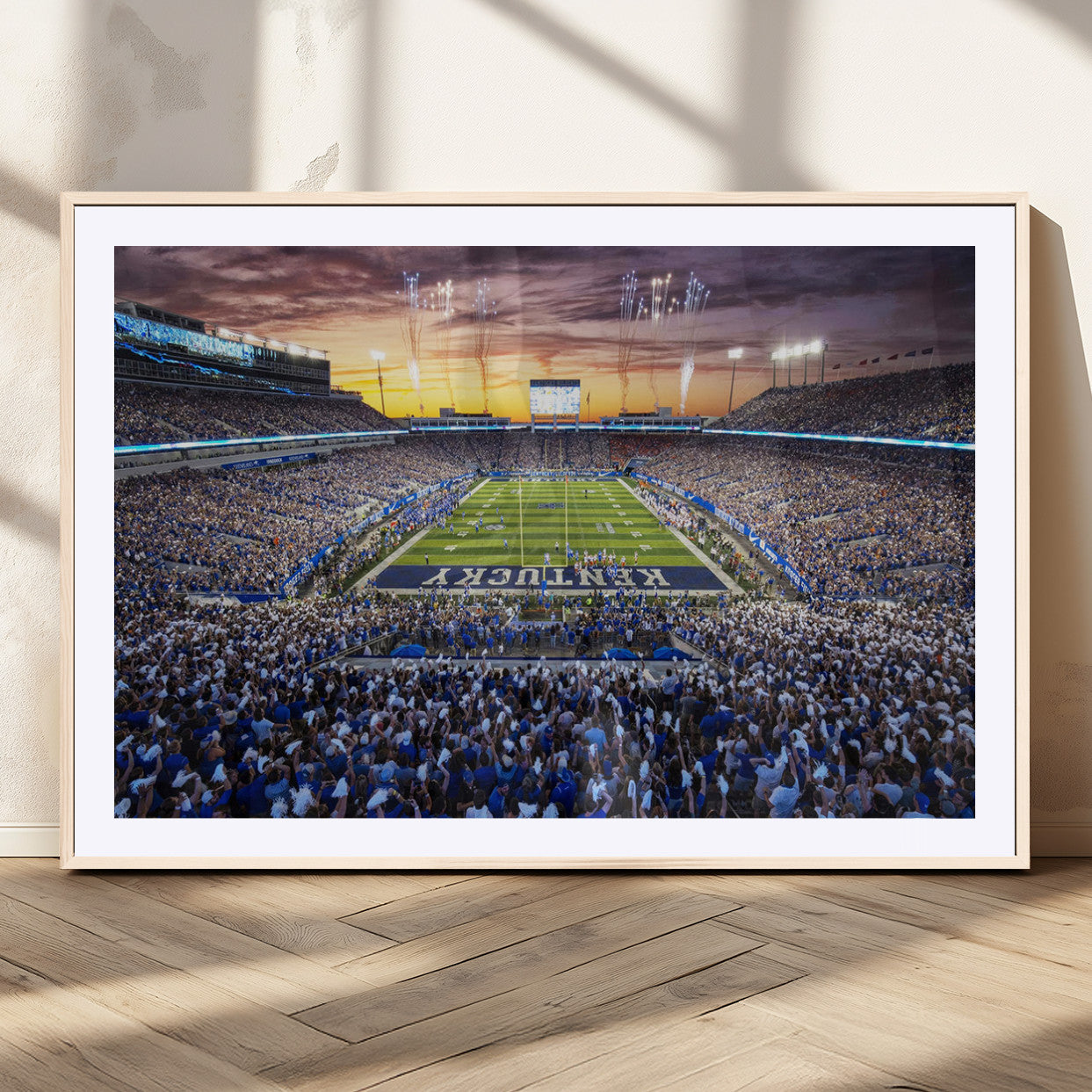 78524-MGV-CV-36X24-Kroger Field Wall Art Print - Kentucky Stadium Wall Art Print - Sunset Football Stadium Wall Decor -