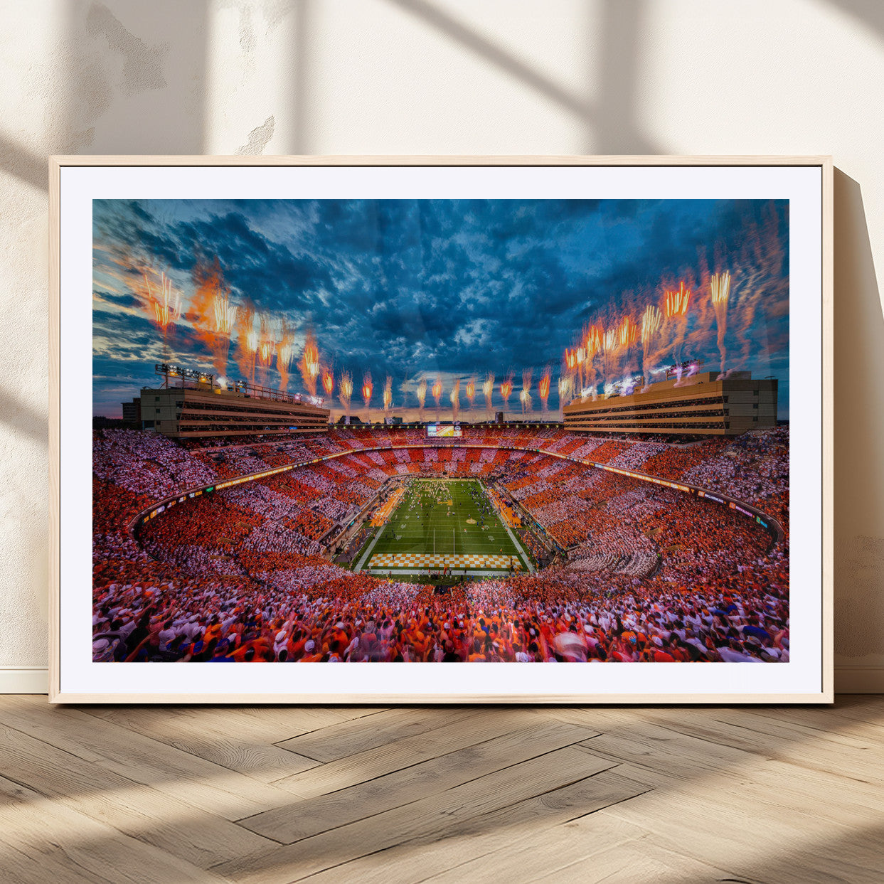MGC-FP-36x24 - Tennessee Neyland Stadium Wall Art Print, Sports Arena Canvas Wall Art, Panoramic Stadium Canvas