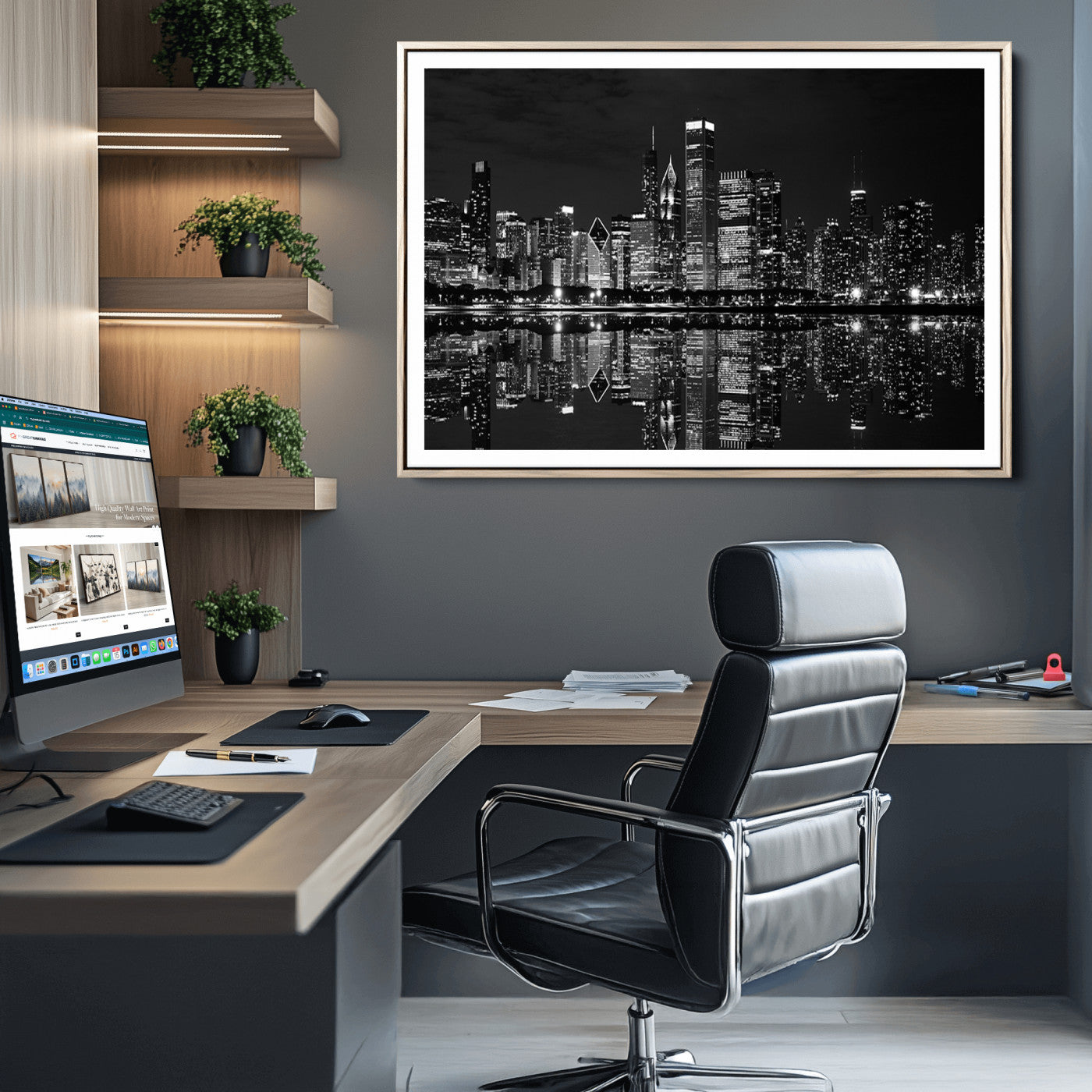 -Chicago Wall Art Canvas Print