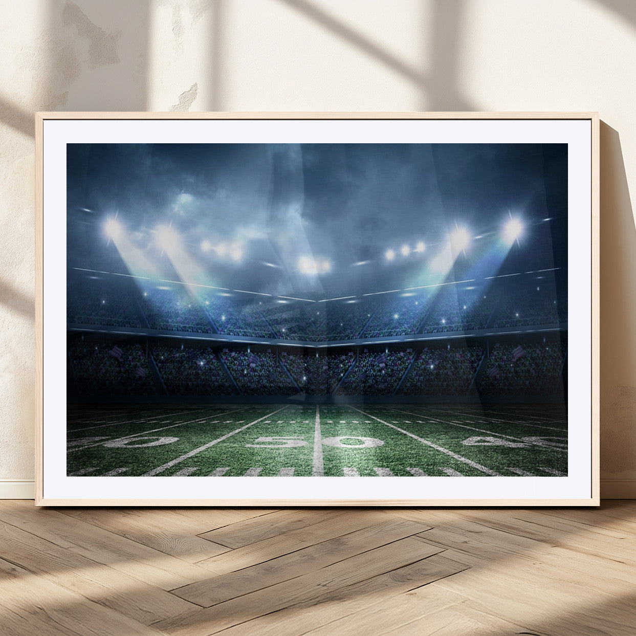 74741-MGV-CV-36X24-American Football Stadium Wall Art Canvas, American Football Stadium Canvas Print